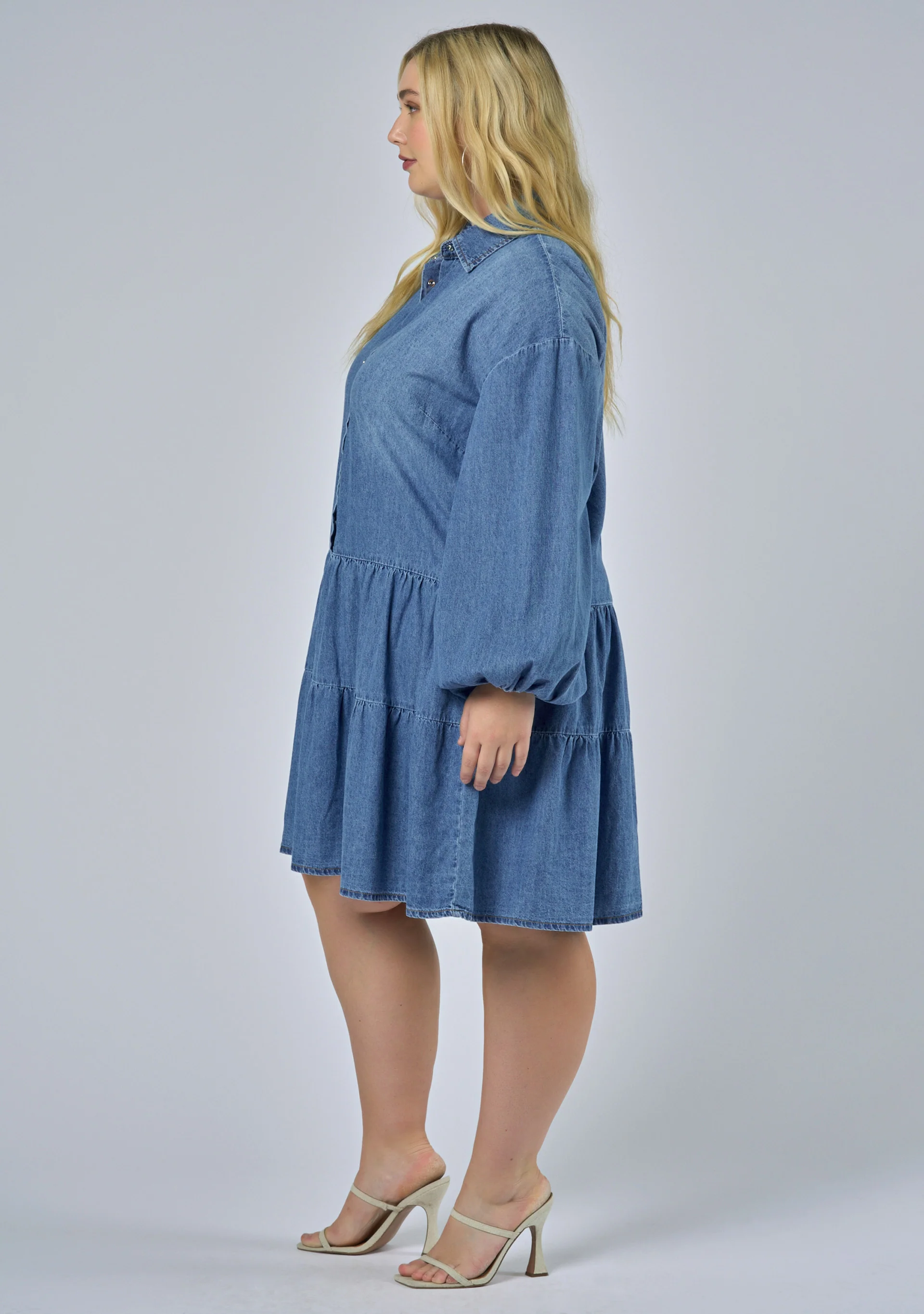Emer Denim Mini Dress - Image 4