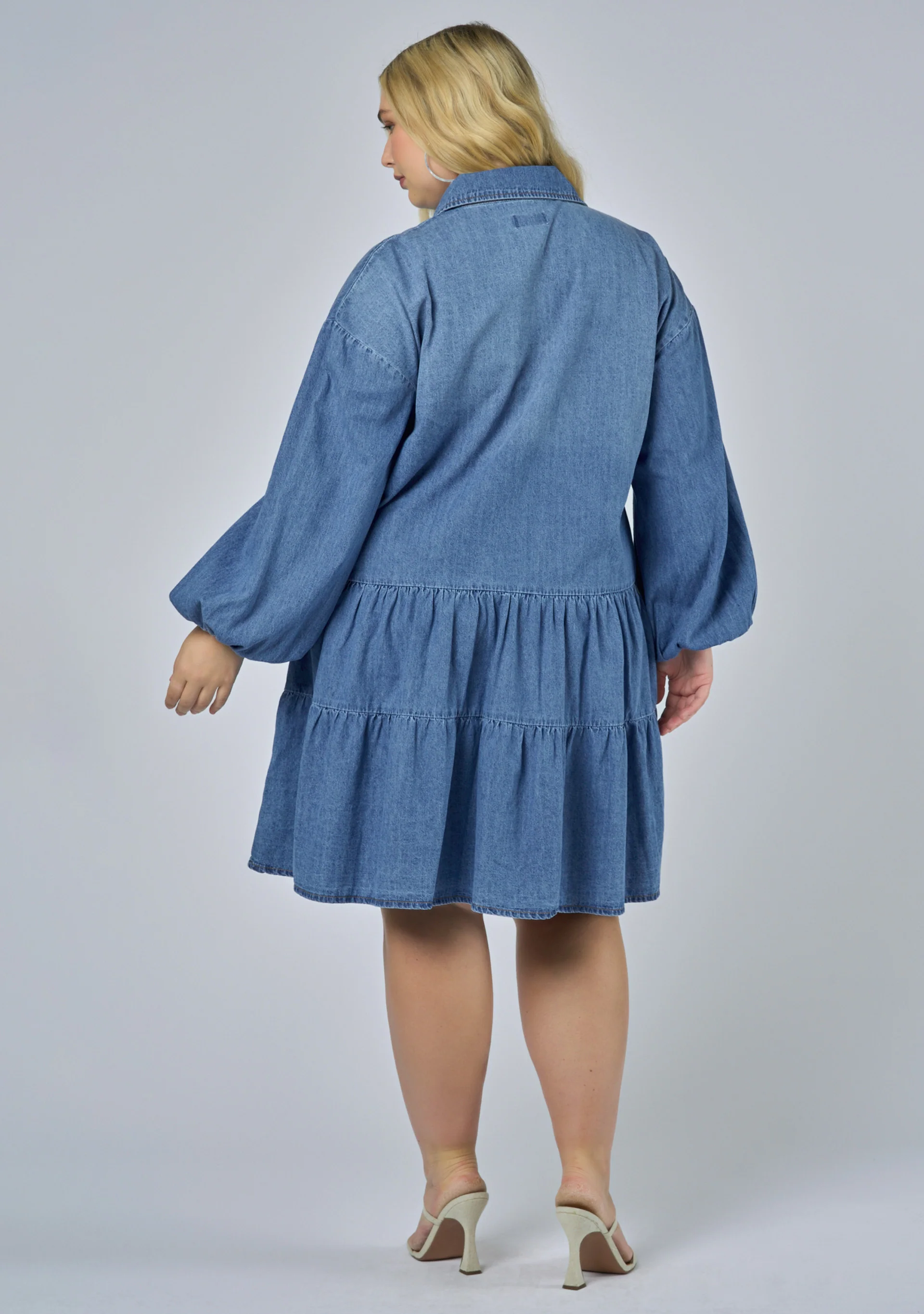 Emer Denim Mini Dress - Image 5
