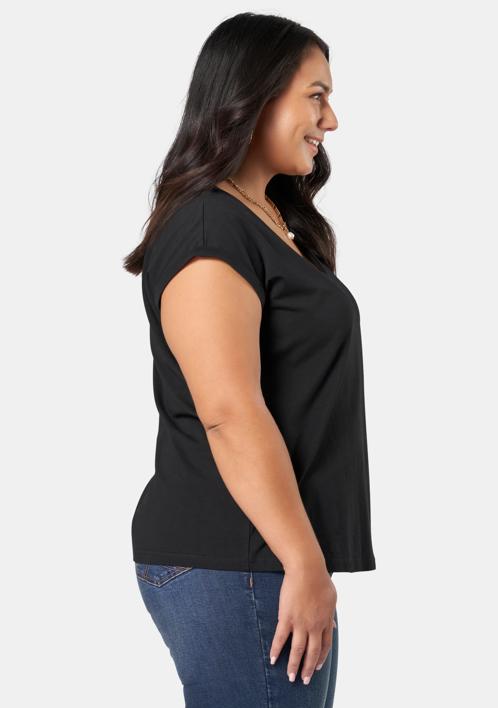 Emma V Neck Tee - Image 3