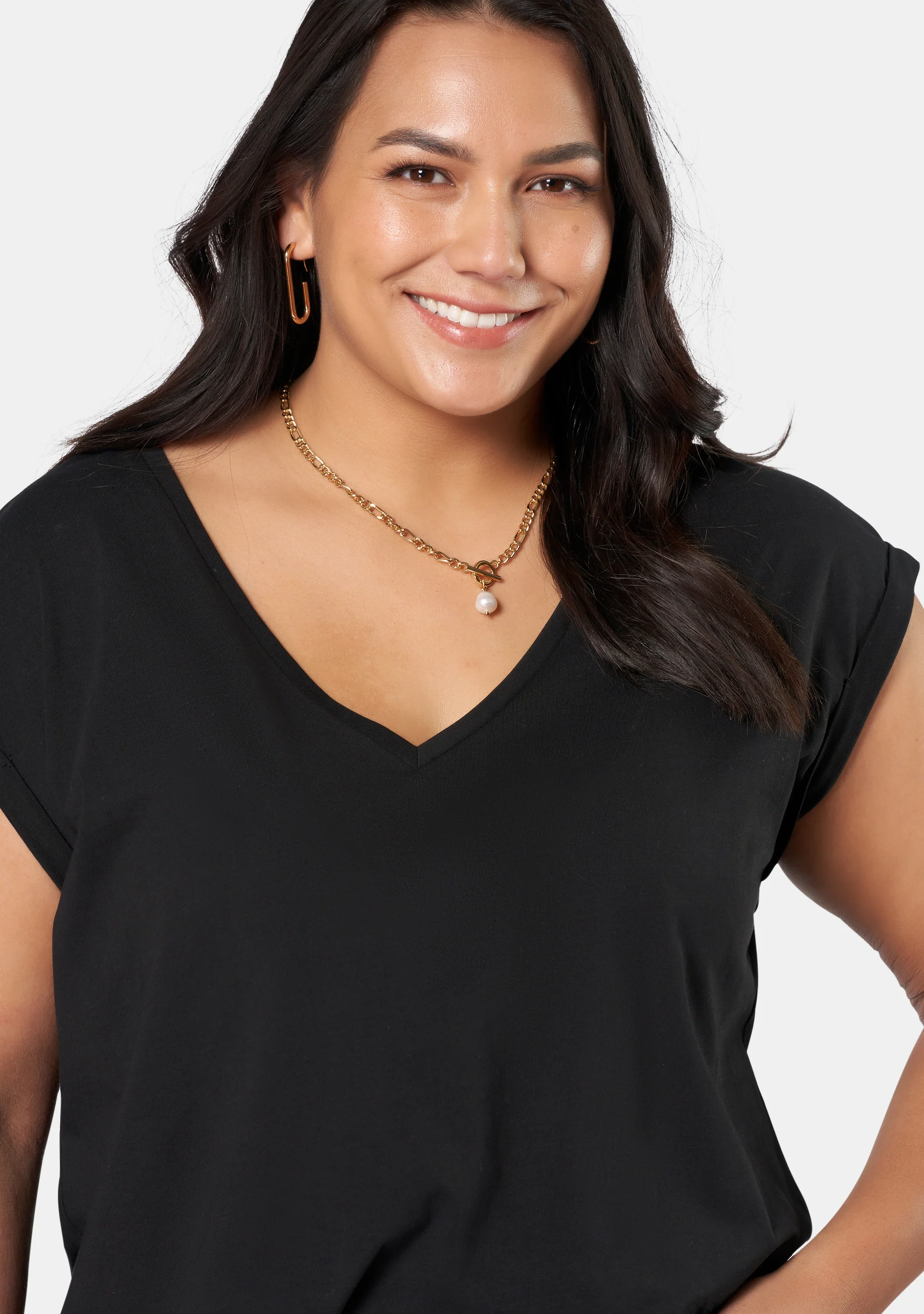 Emma V Neck Tee - Image 6