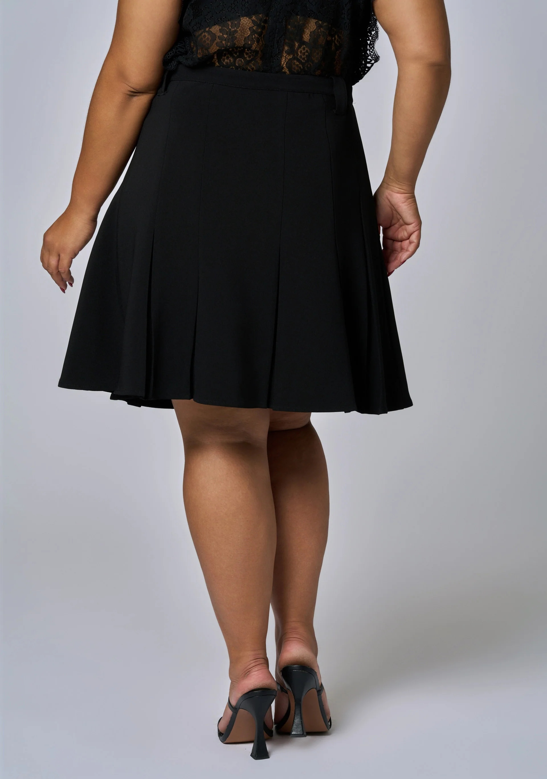 Empire Pleated Mini Skirt - Image 5