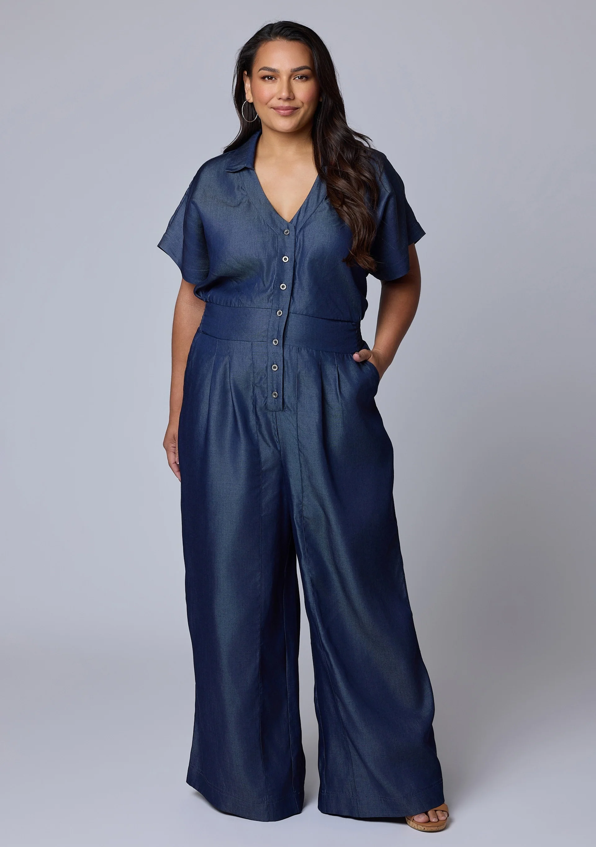 Eve Chambray Jumpsuit - Image 2