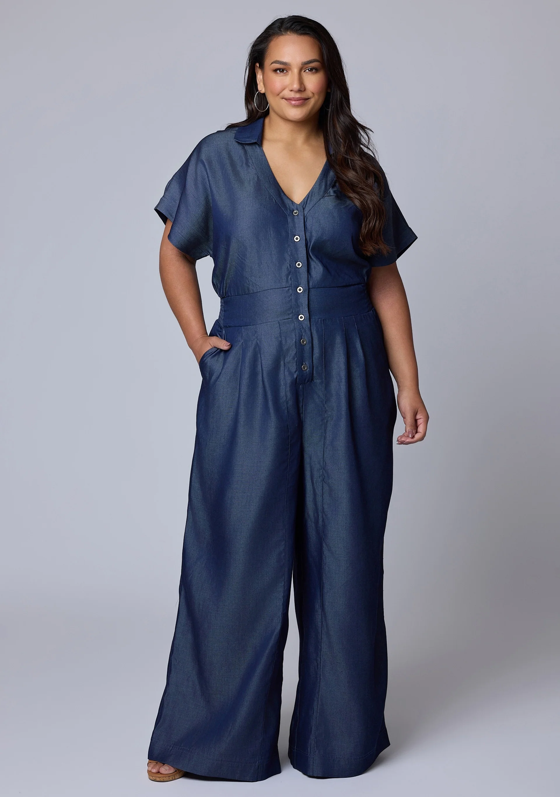 Eve Chambray Jumpsuit - Image 3
