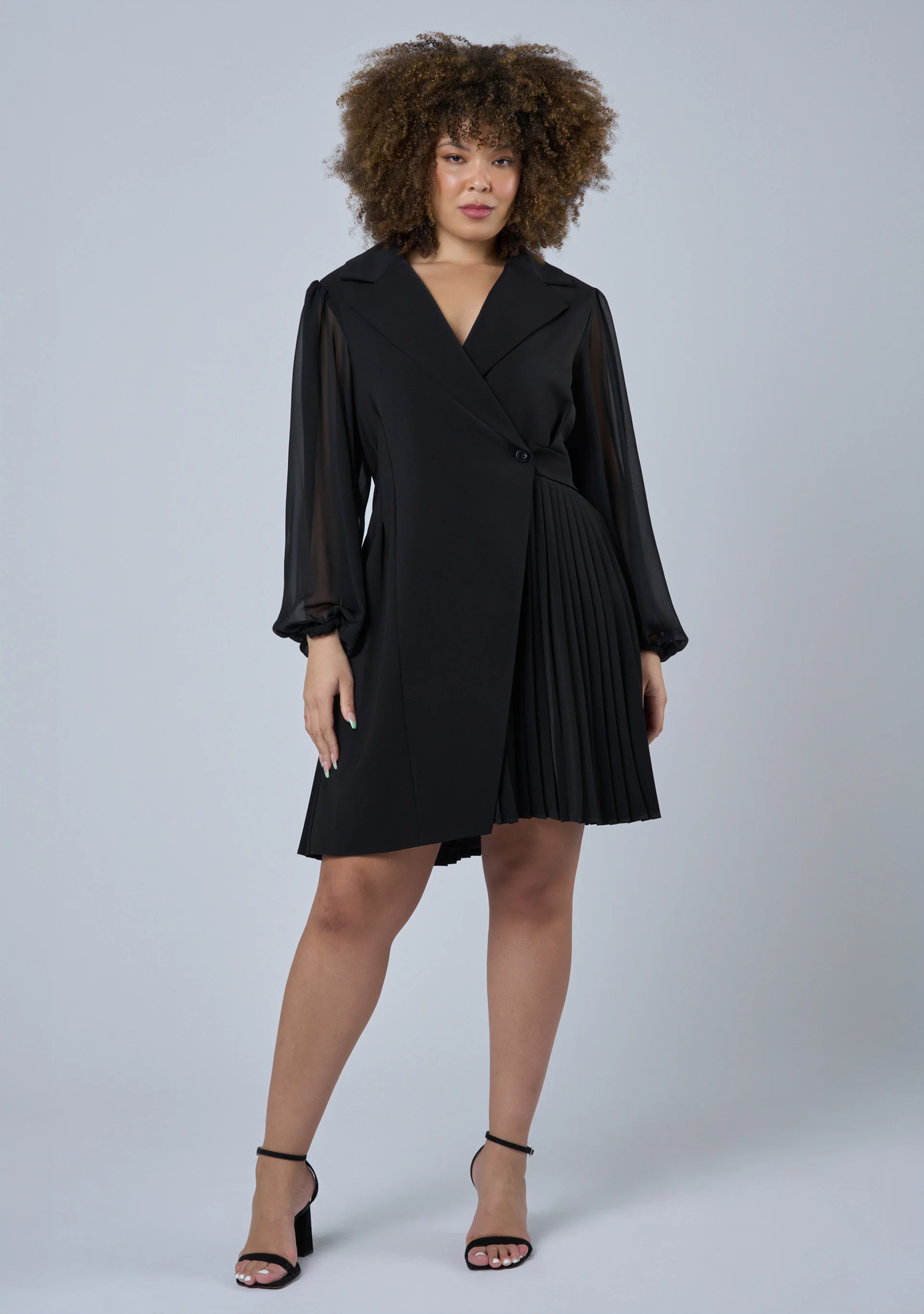 Feverish Nights Tuxedo Mini Dress