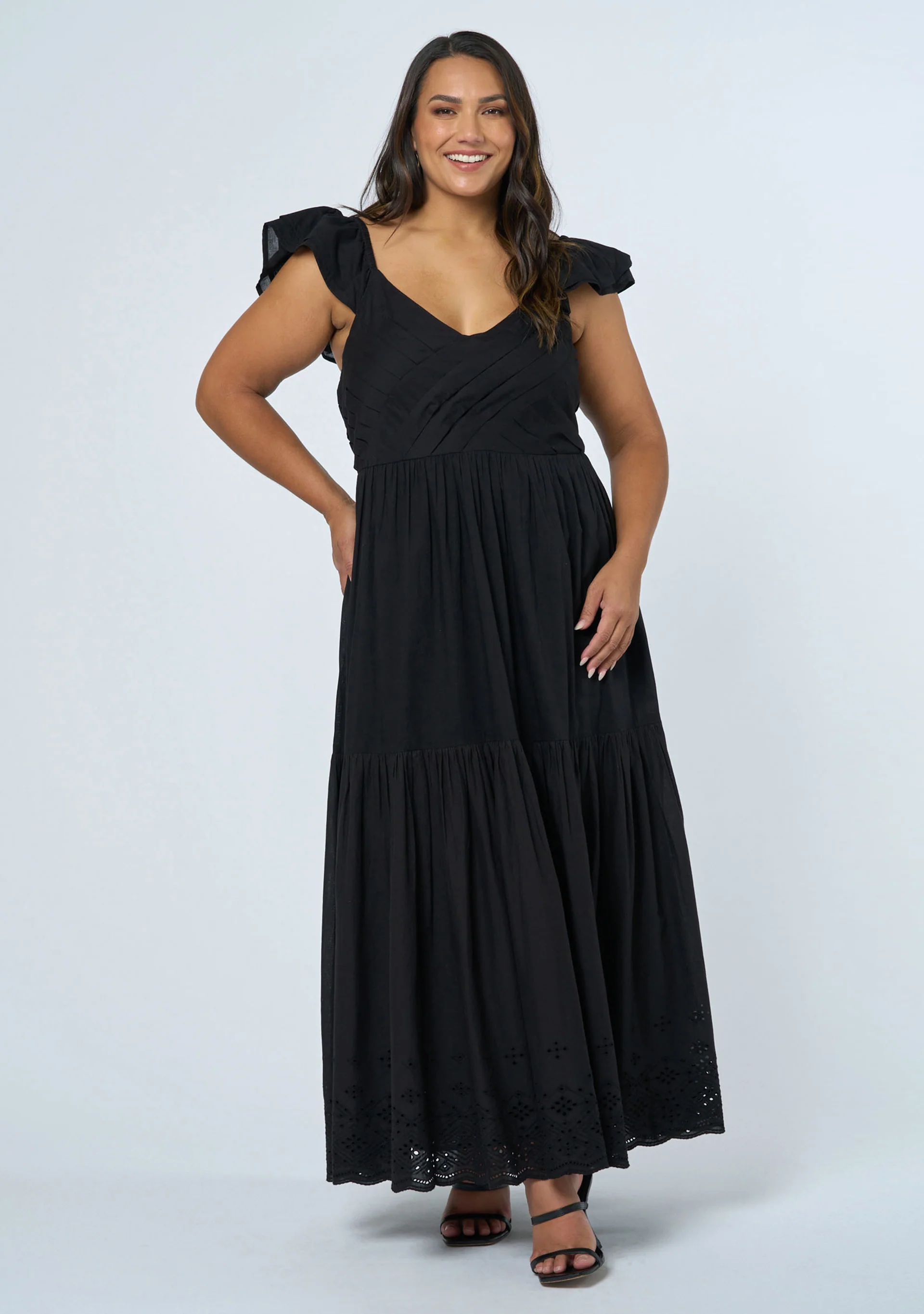 Georgie Broderie Maxi Dress - Image 3