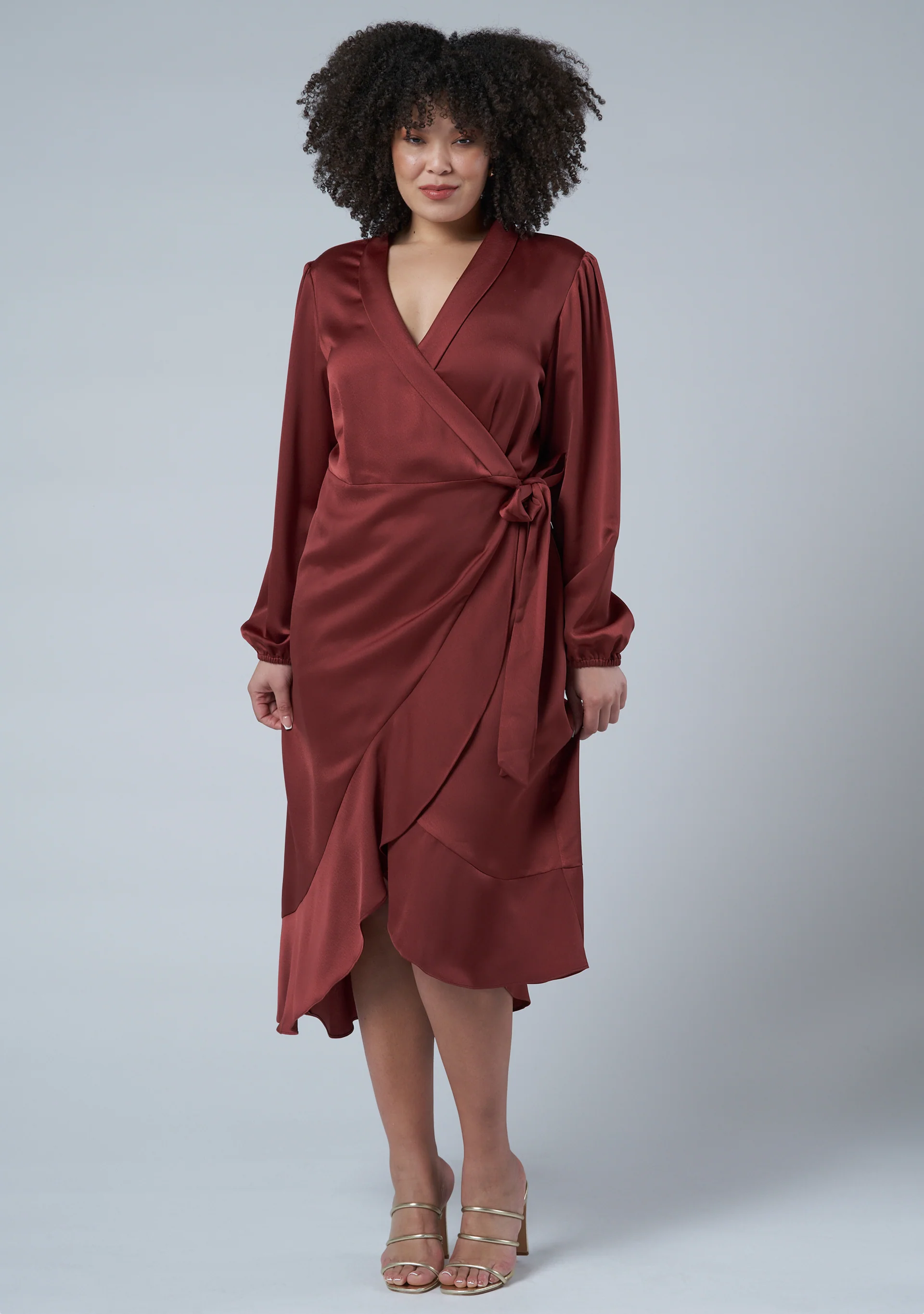 Girl Crush Satin Wrap Dress - Image 3