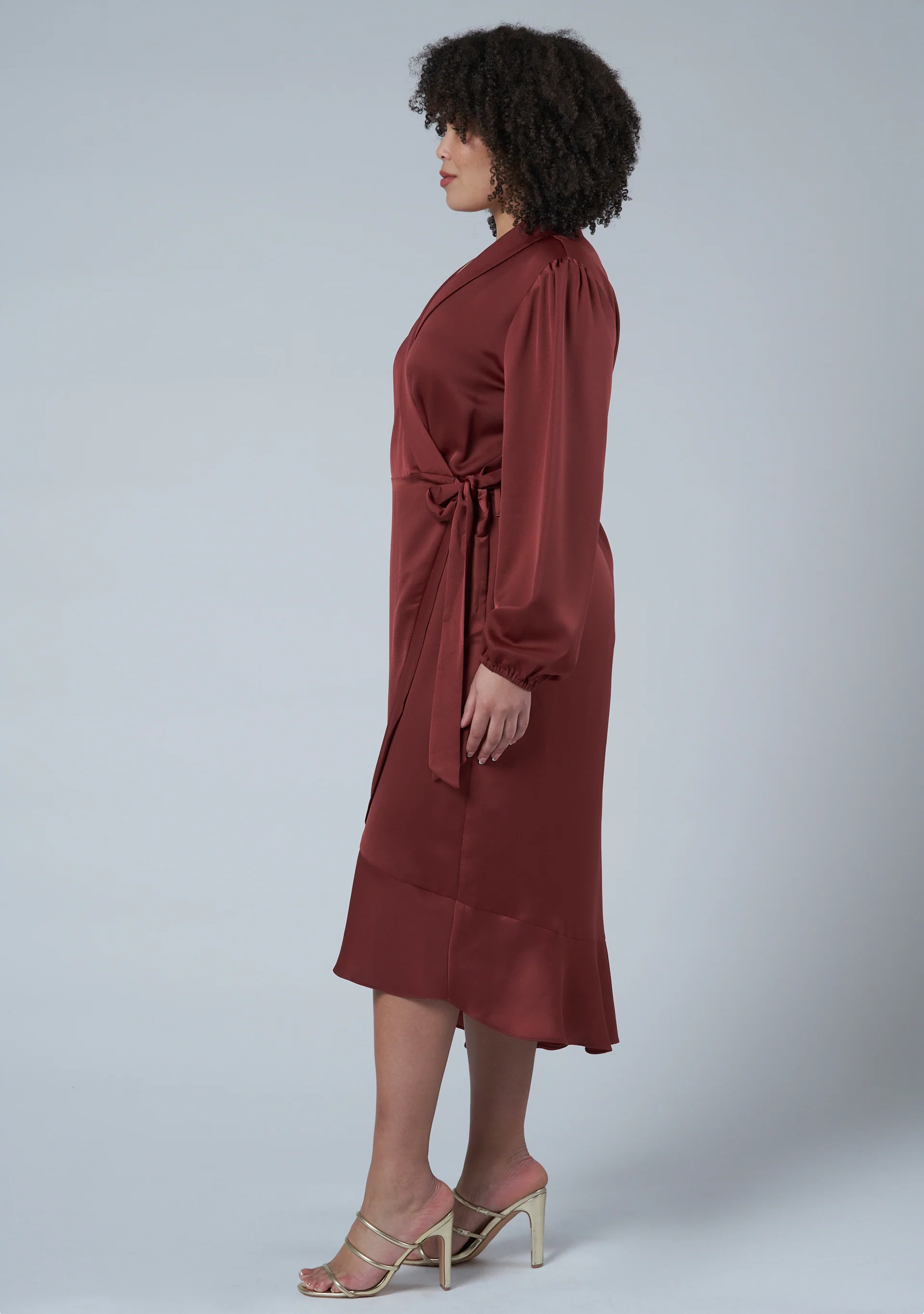 Girl Crush Satin Wrap Dress - Image 4