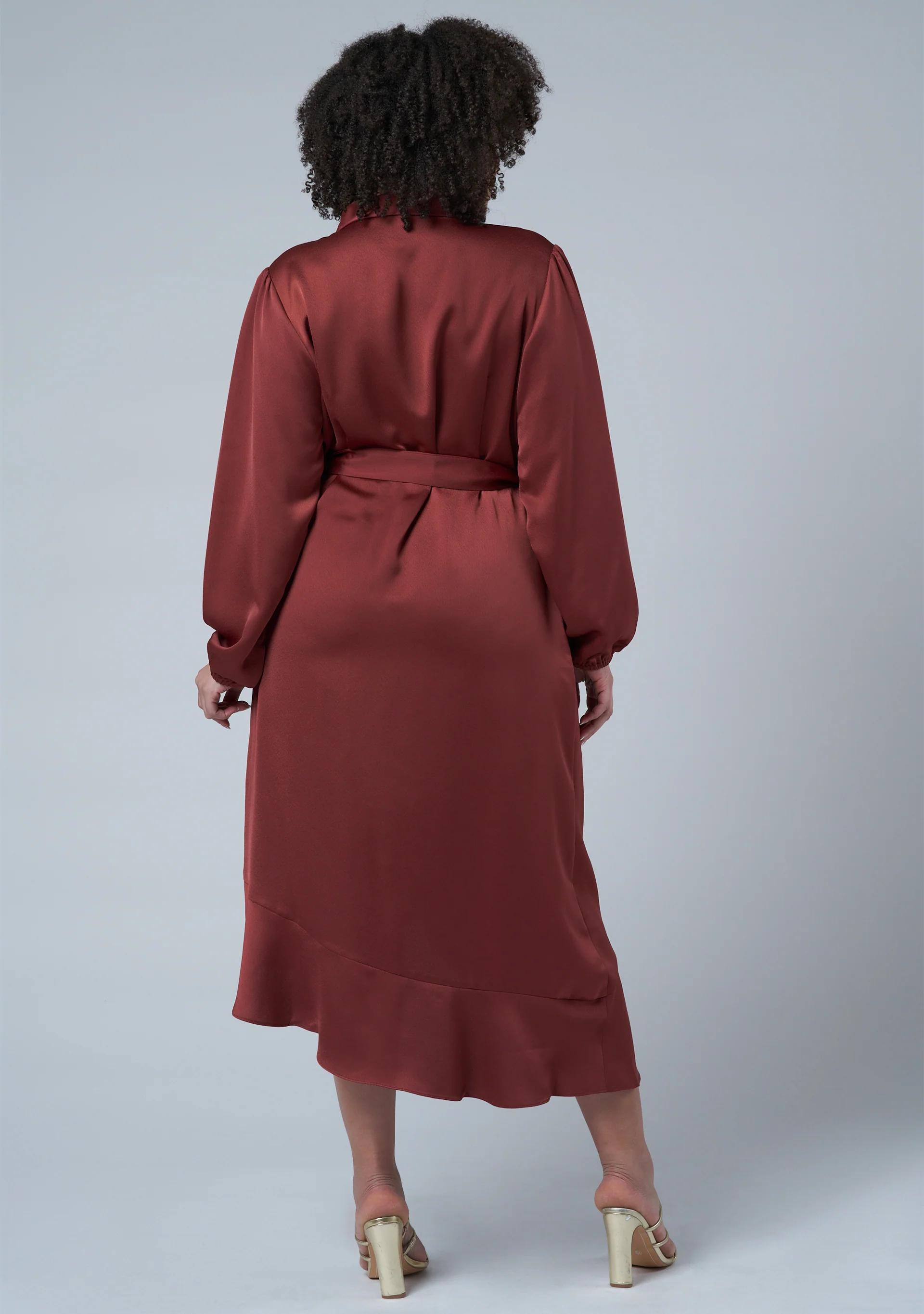 Girl Crush Satin Wrap Dress - Image 5