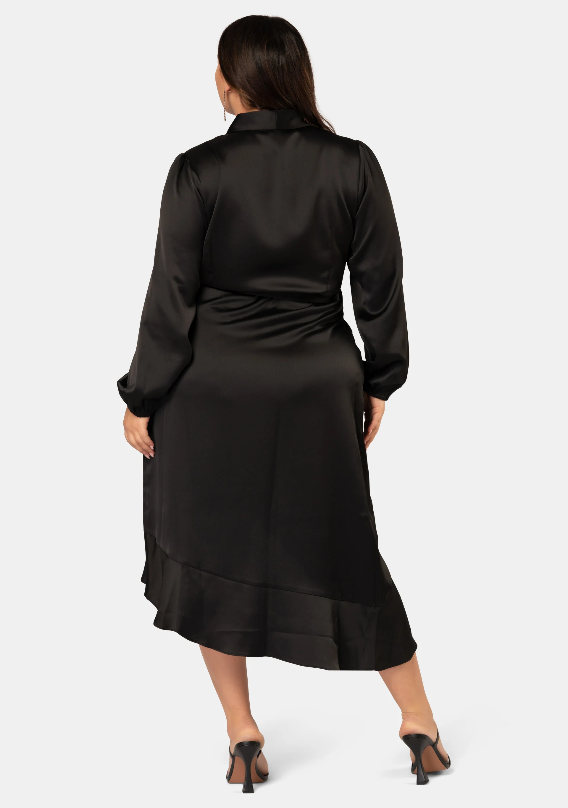 Girl Crush Satin Wrap Dress - Image 5