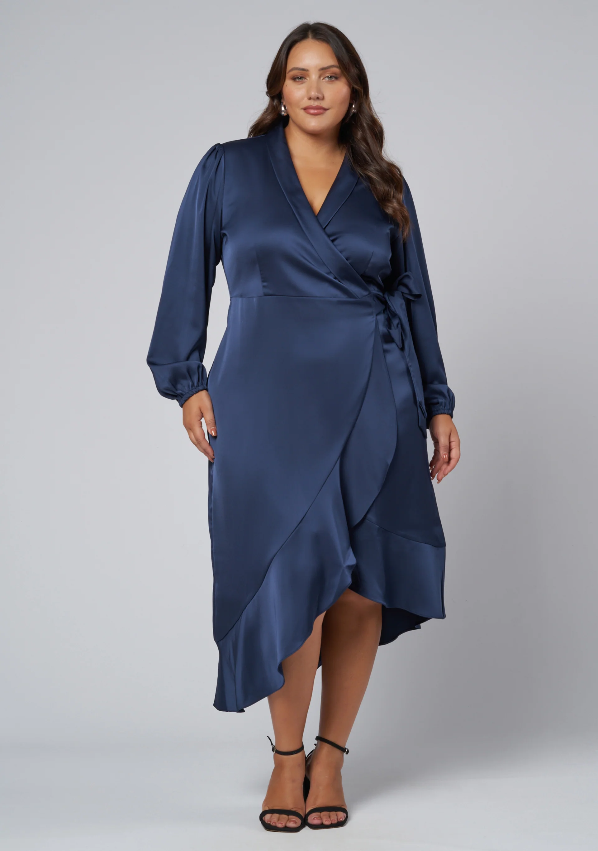 Girl Crush Satin Wrap Dress - Image 2