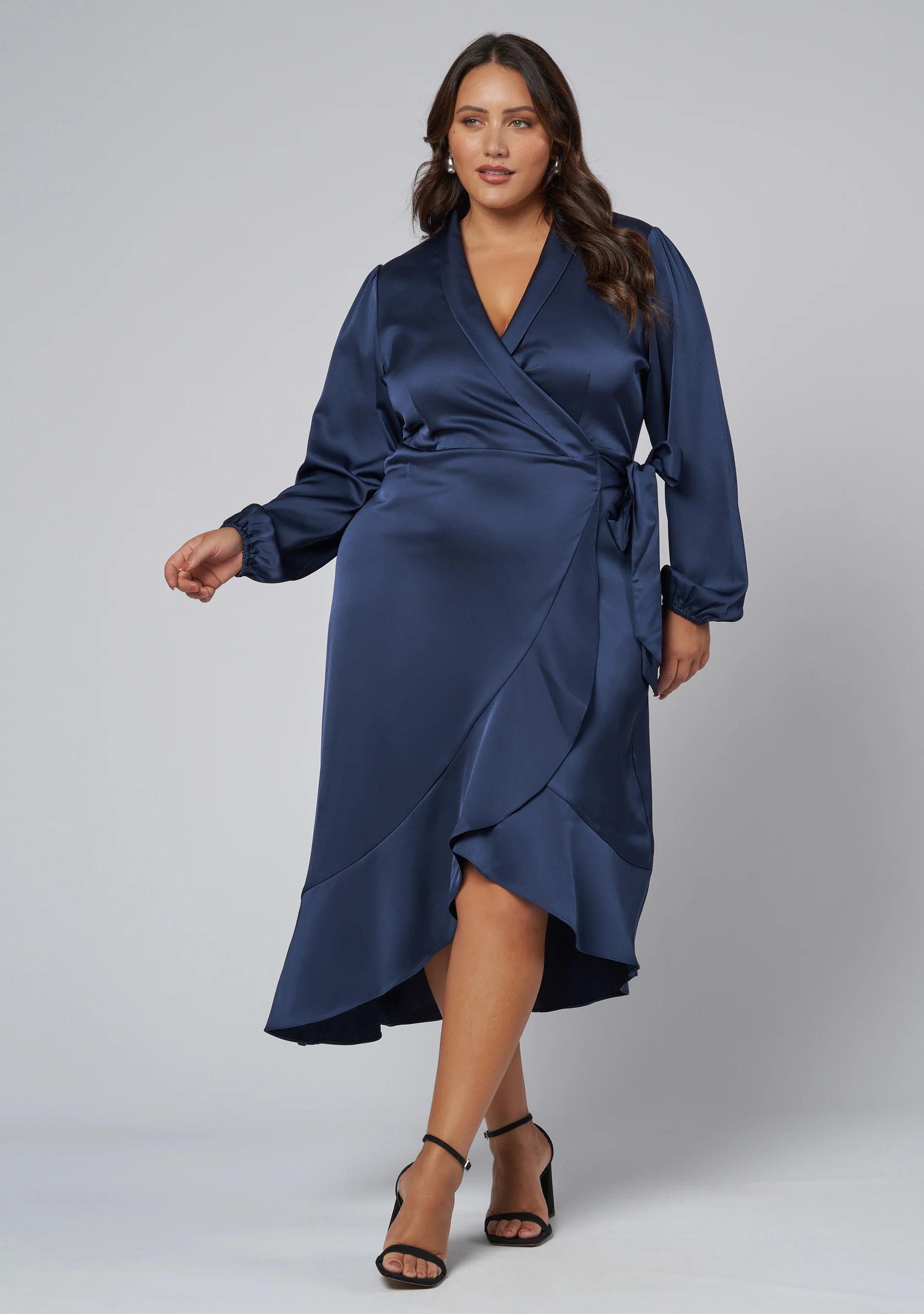 Girl Crush Satin Wrap Dress - Image 4