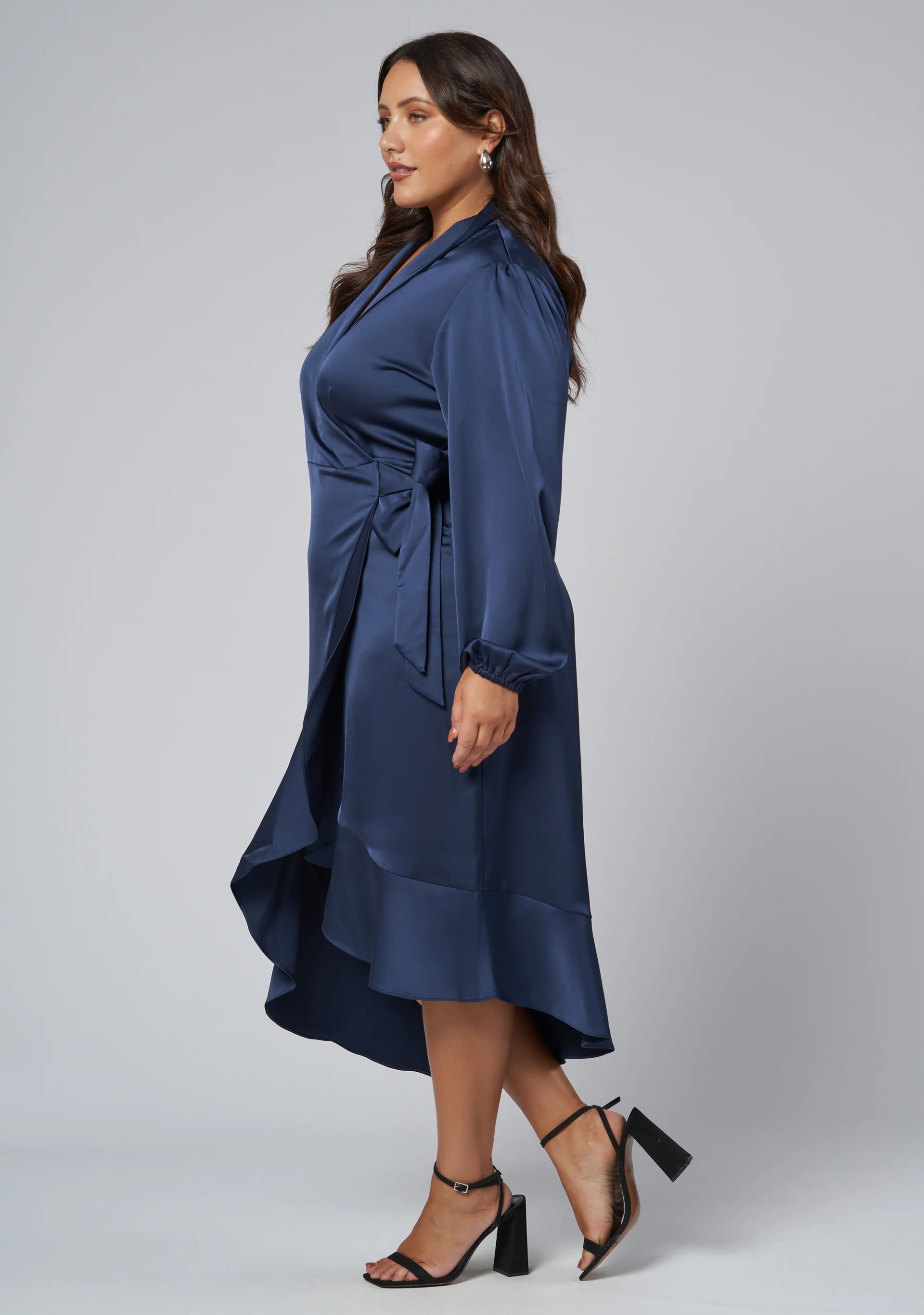 Girl Crush Satin Wrap Dress - Image 6