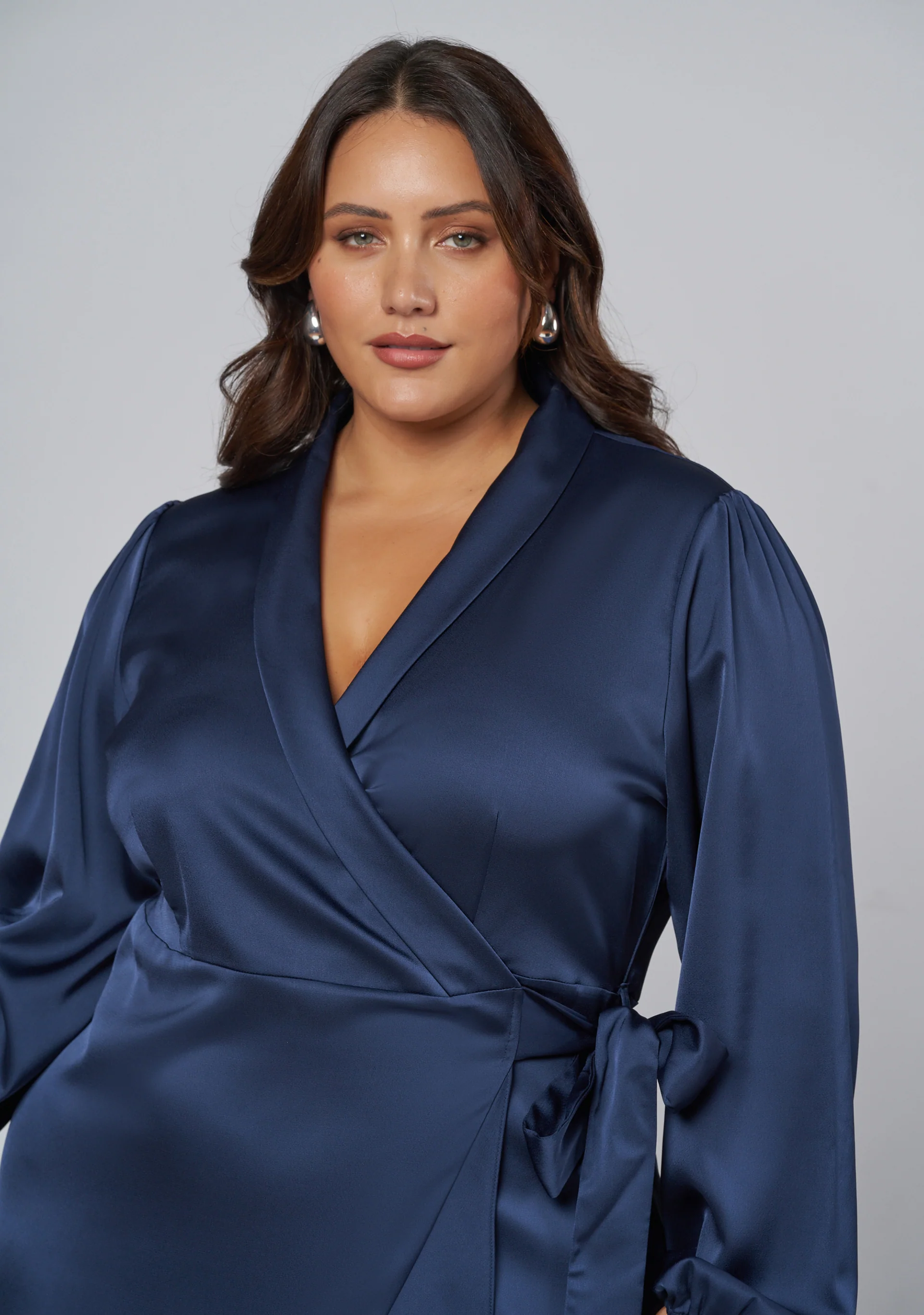 Girl Crush Satin Wrap Dress - Image 8