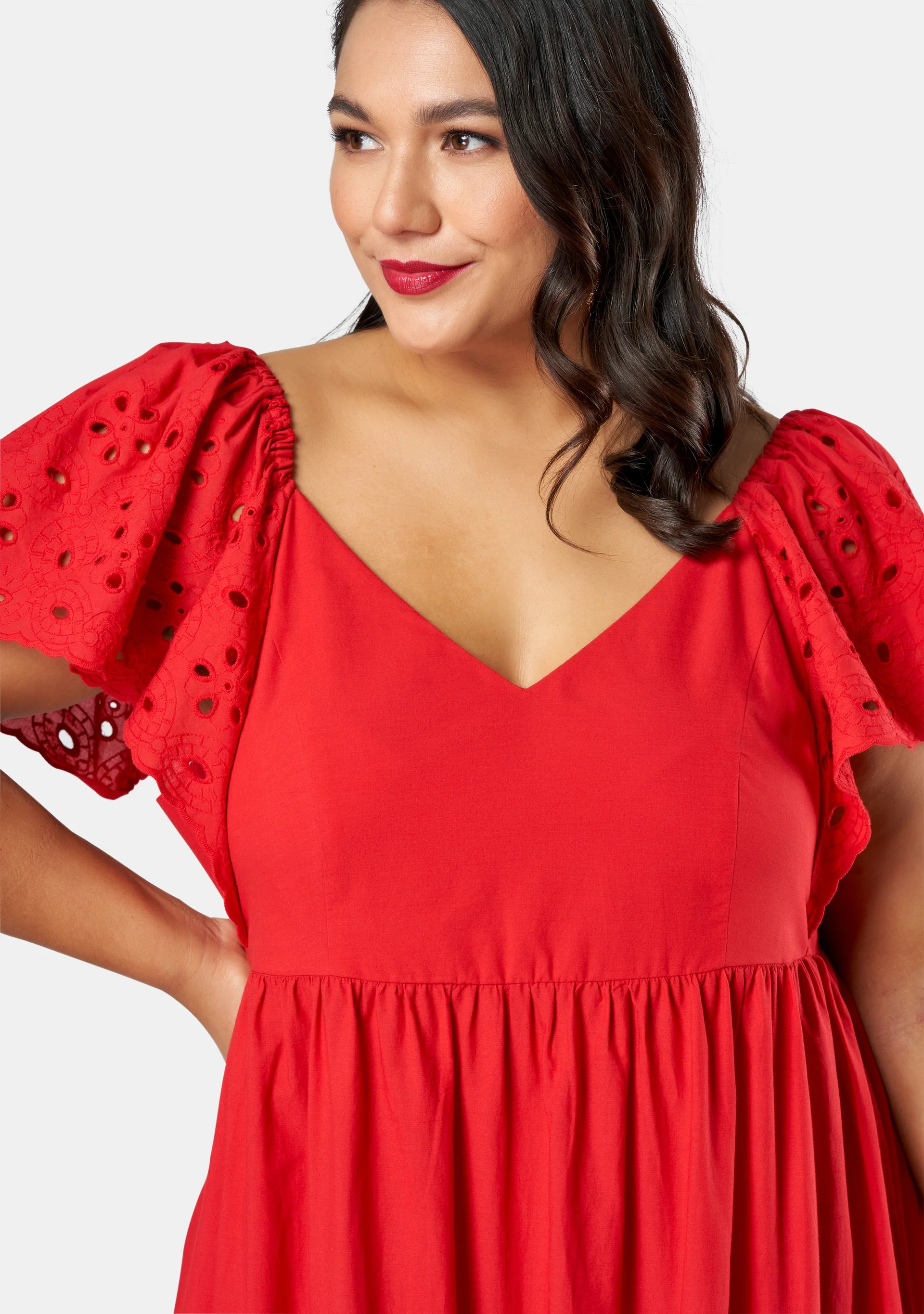 Girlz Broderie Maxi Dress - Image 3