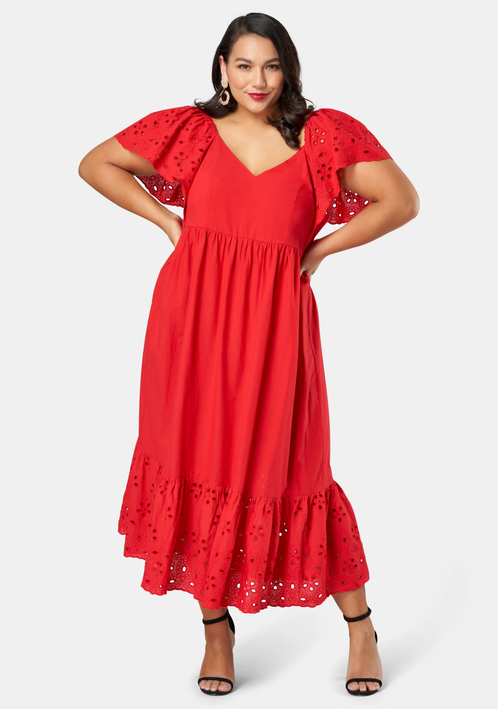 Girlz Broderie Maxi Dress - Image 4