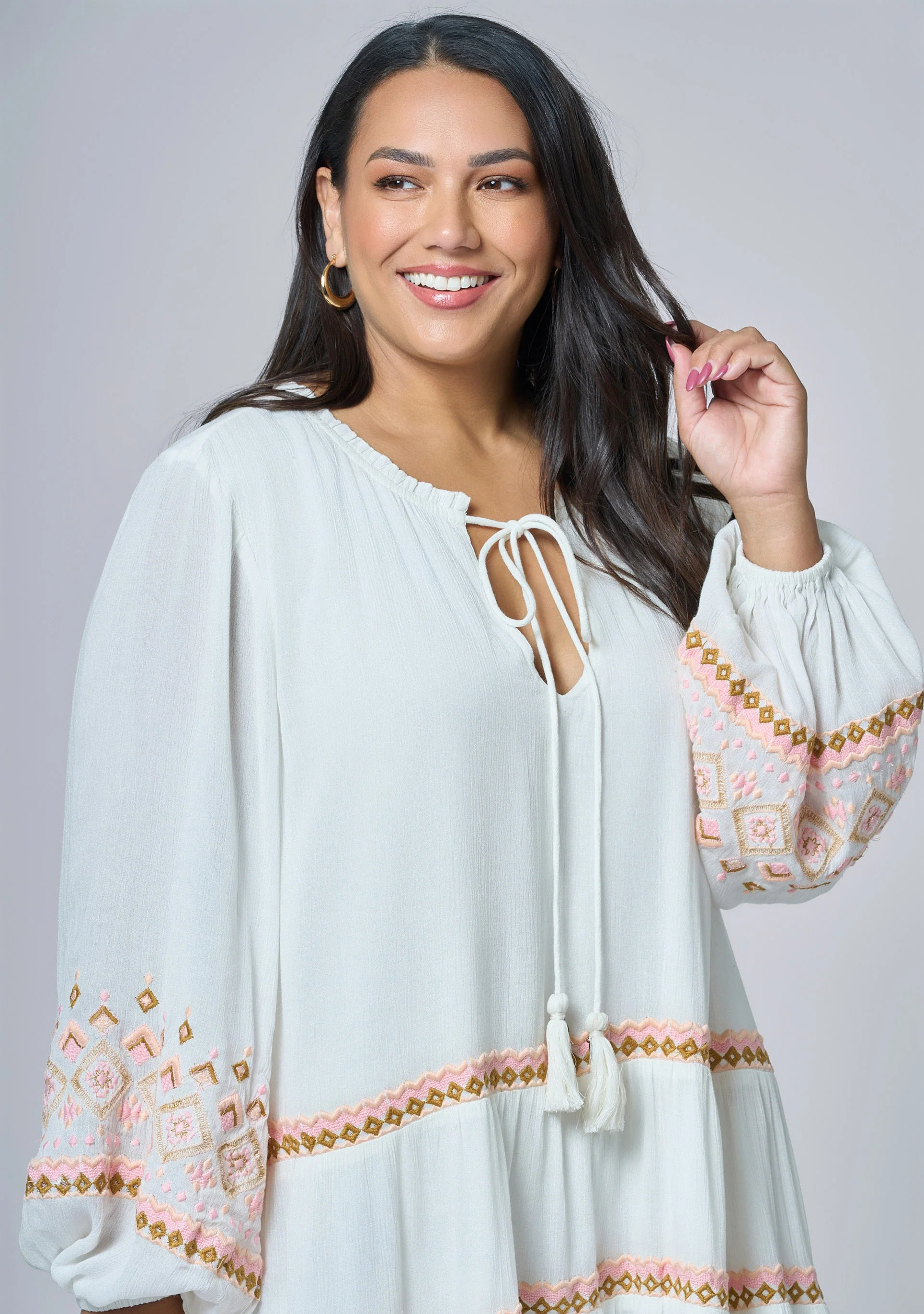 Golden Threads Mini Dress - Image 2