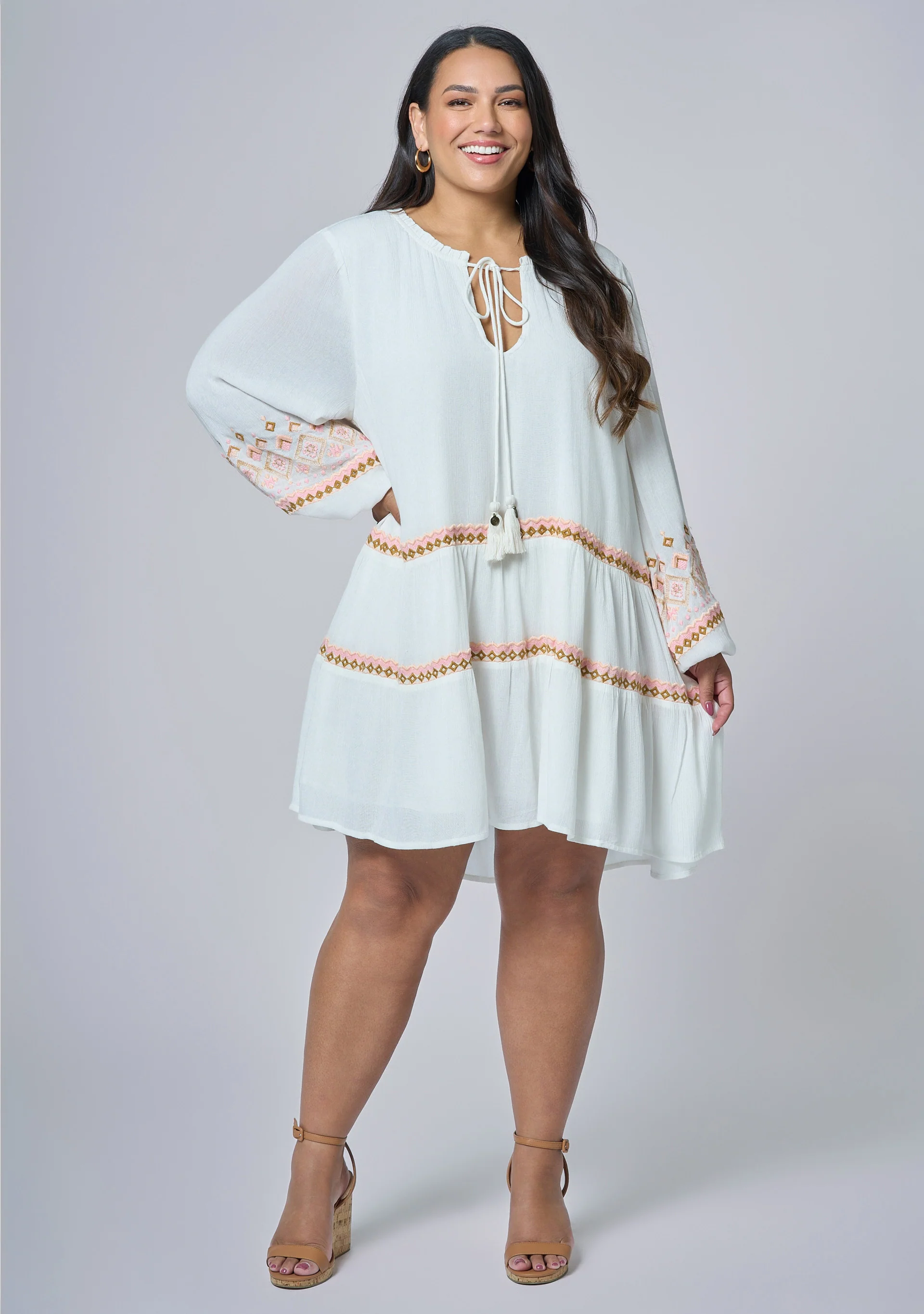 Golden Threads Mini Dress - Image 3