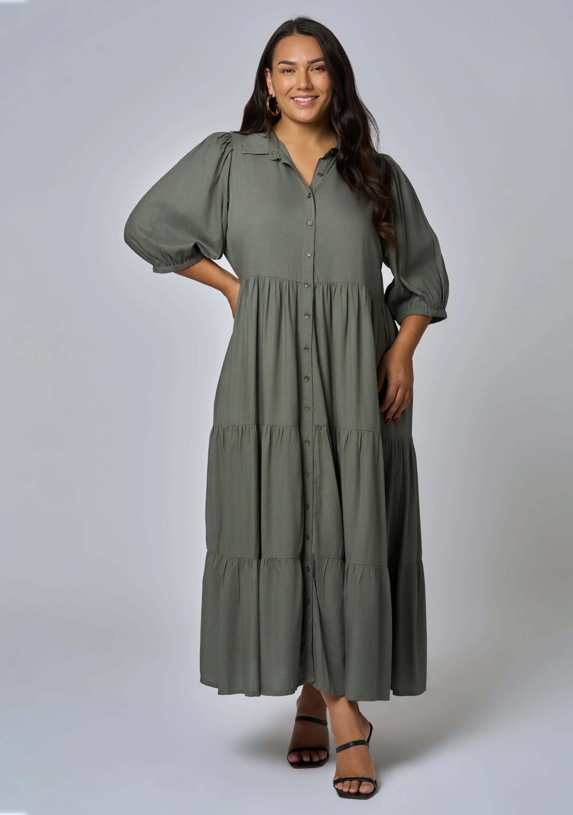 Halo Midi Shirt  Dress - Image 2
