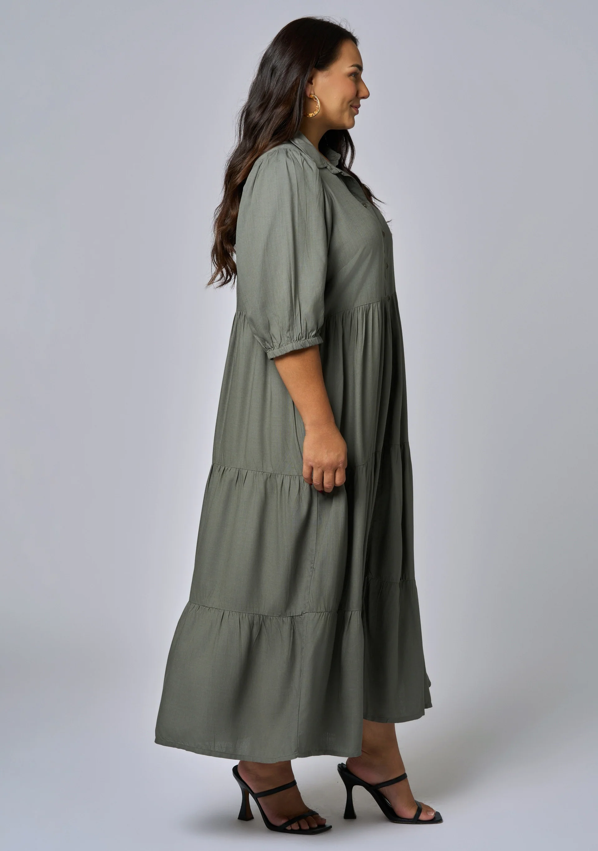 Halo Midi Shirt  Dress - Image 4