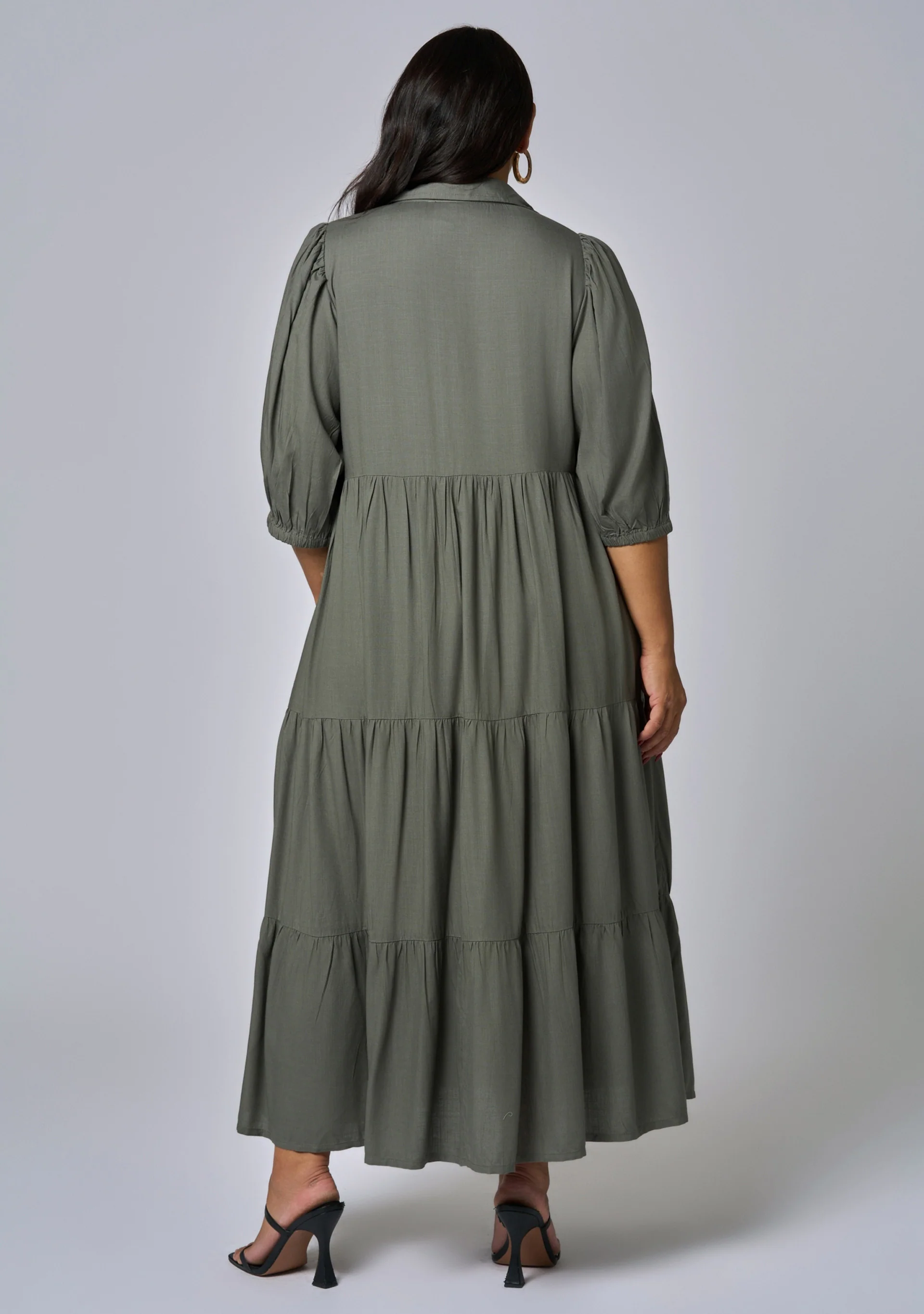 Halo Midi Shirt  Dress - Image 5