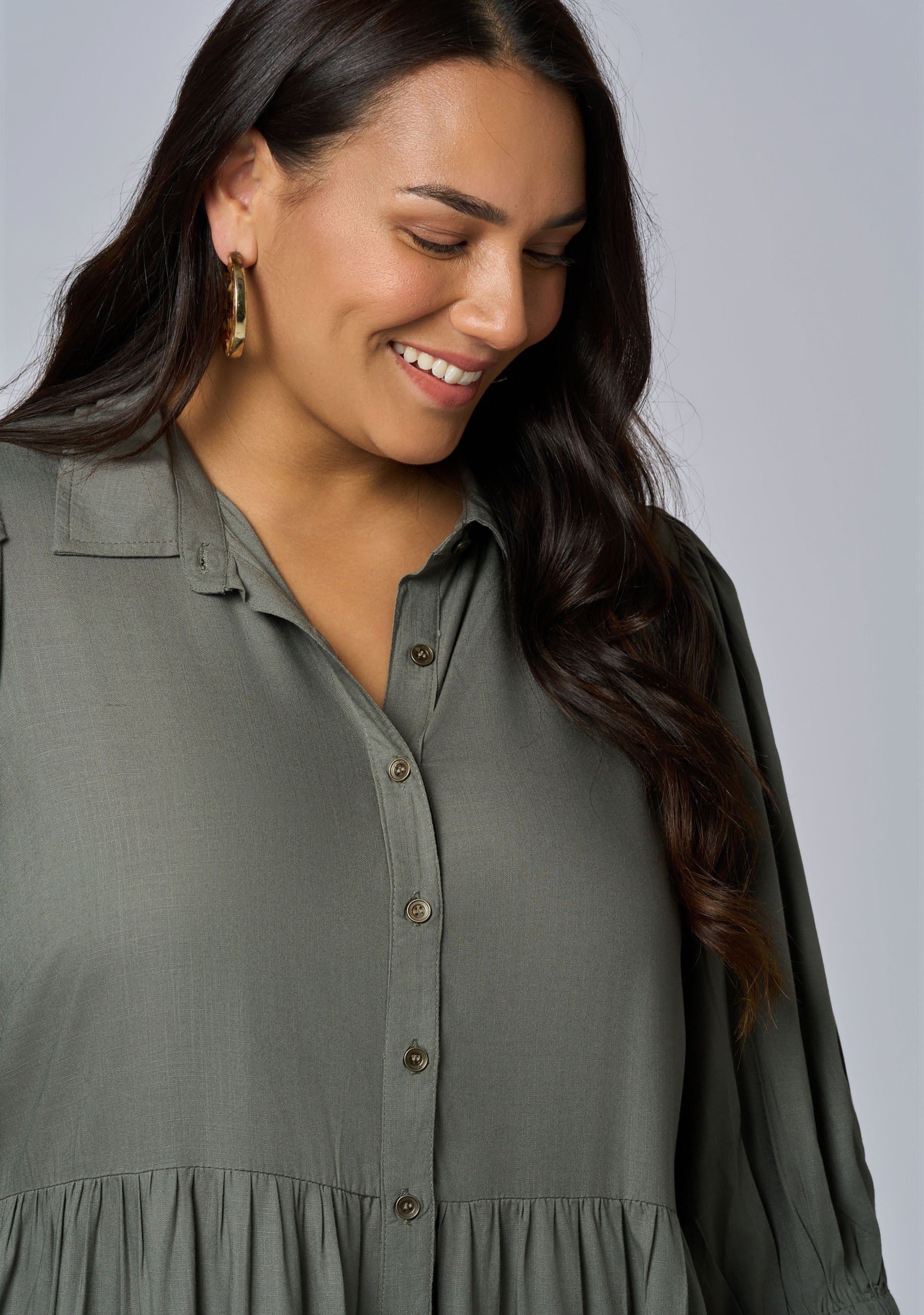 Halo Midi Shirt  Dress - Image 6
