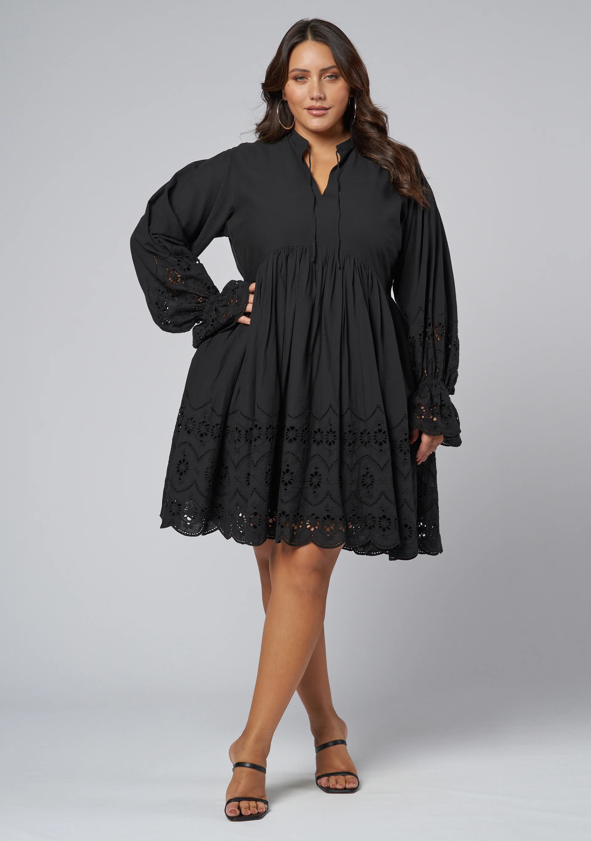 Heartless Broderie Mini Dress - Image 3