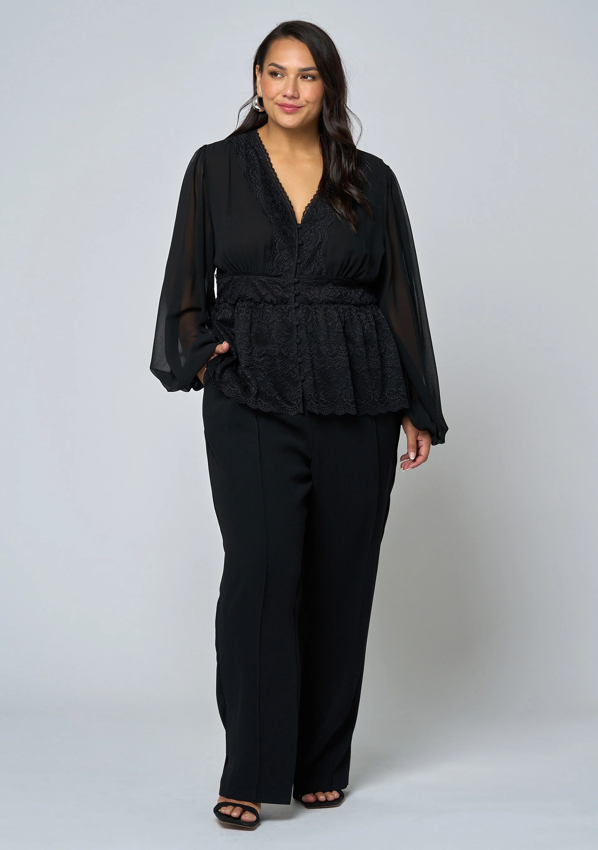 Hot In Here Lace Trim Blouse - Image 4