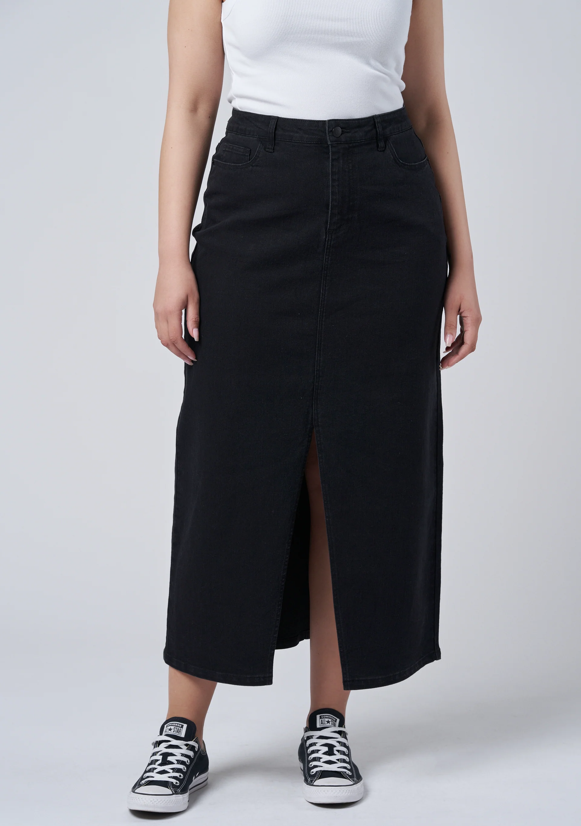 Hype Denim Maxi Skirt - Image 3