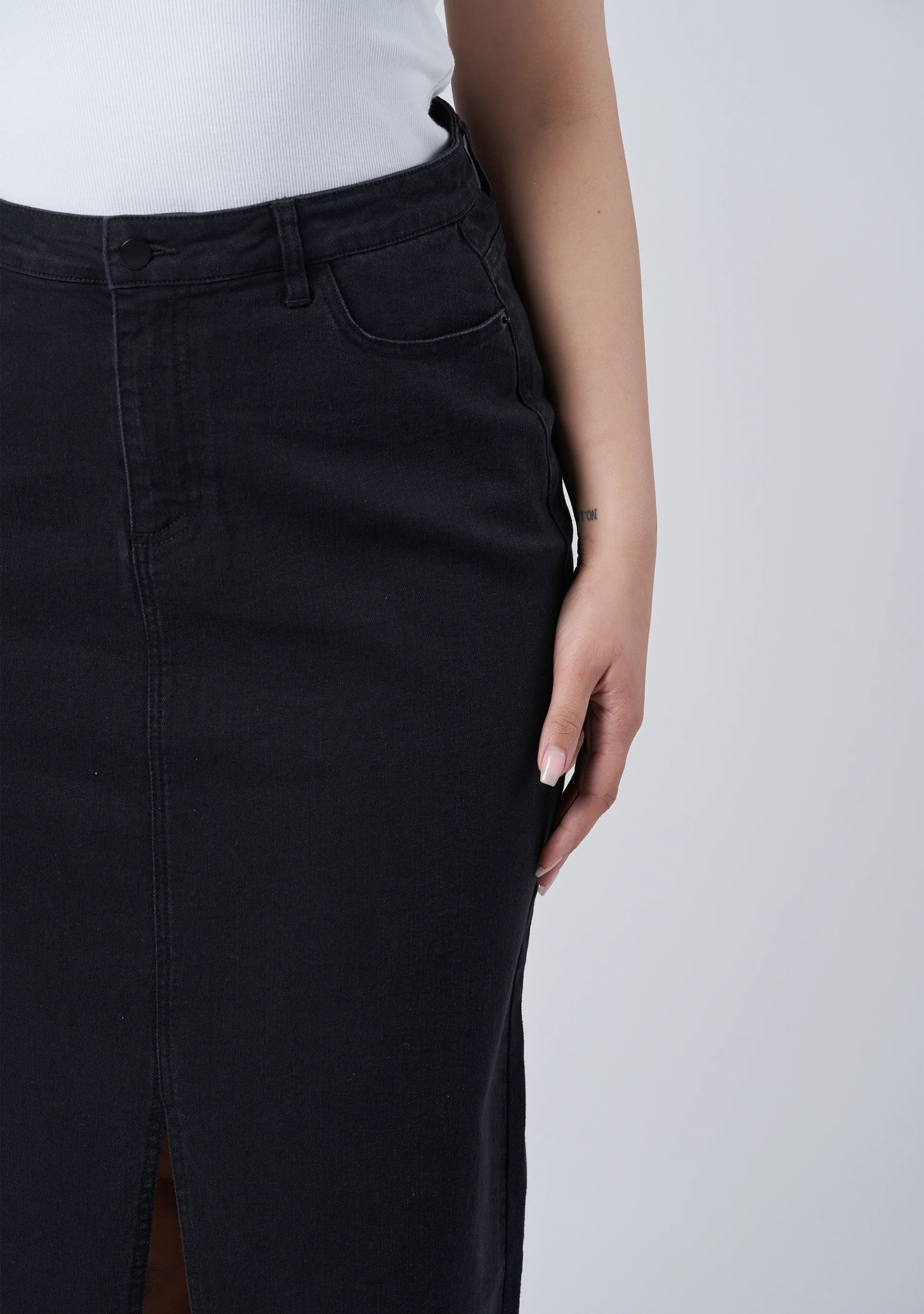 Hype Denim Maxi Skirt - Image 6