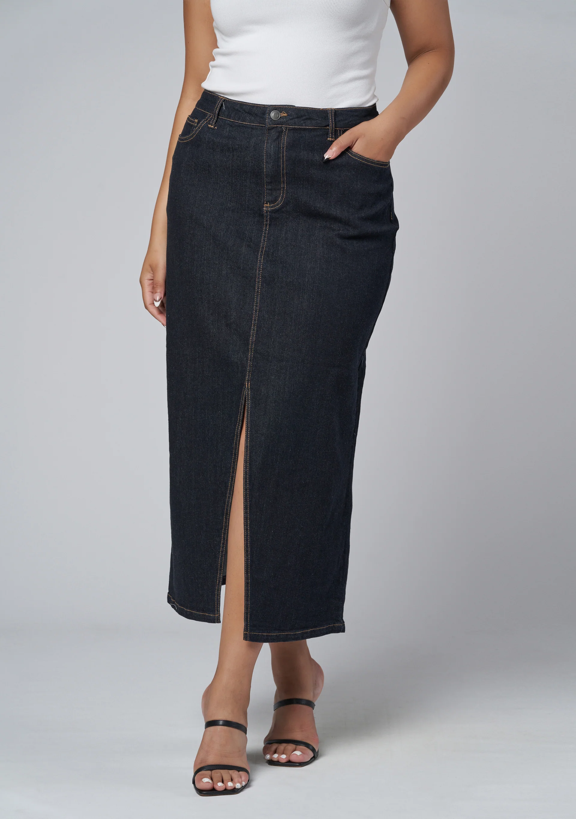 Hype Denim Maxi Skirt