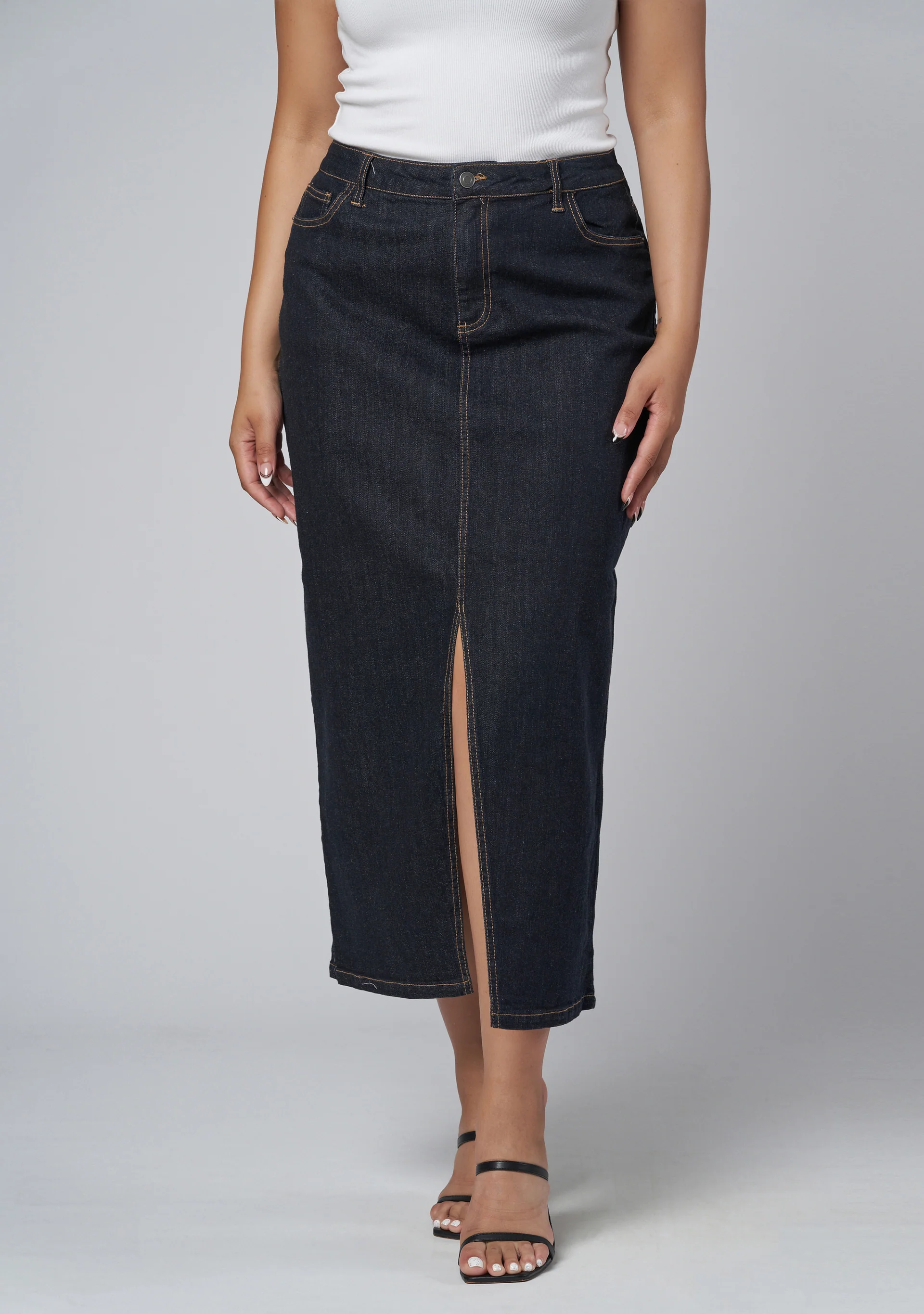 Hype Denim Maxi Skirt - Image 5