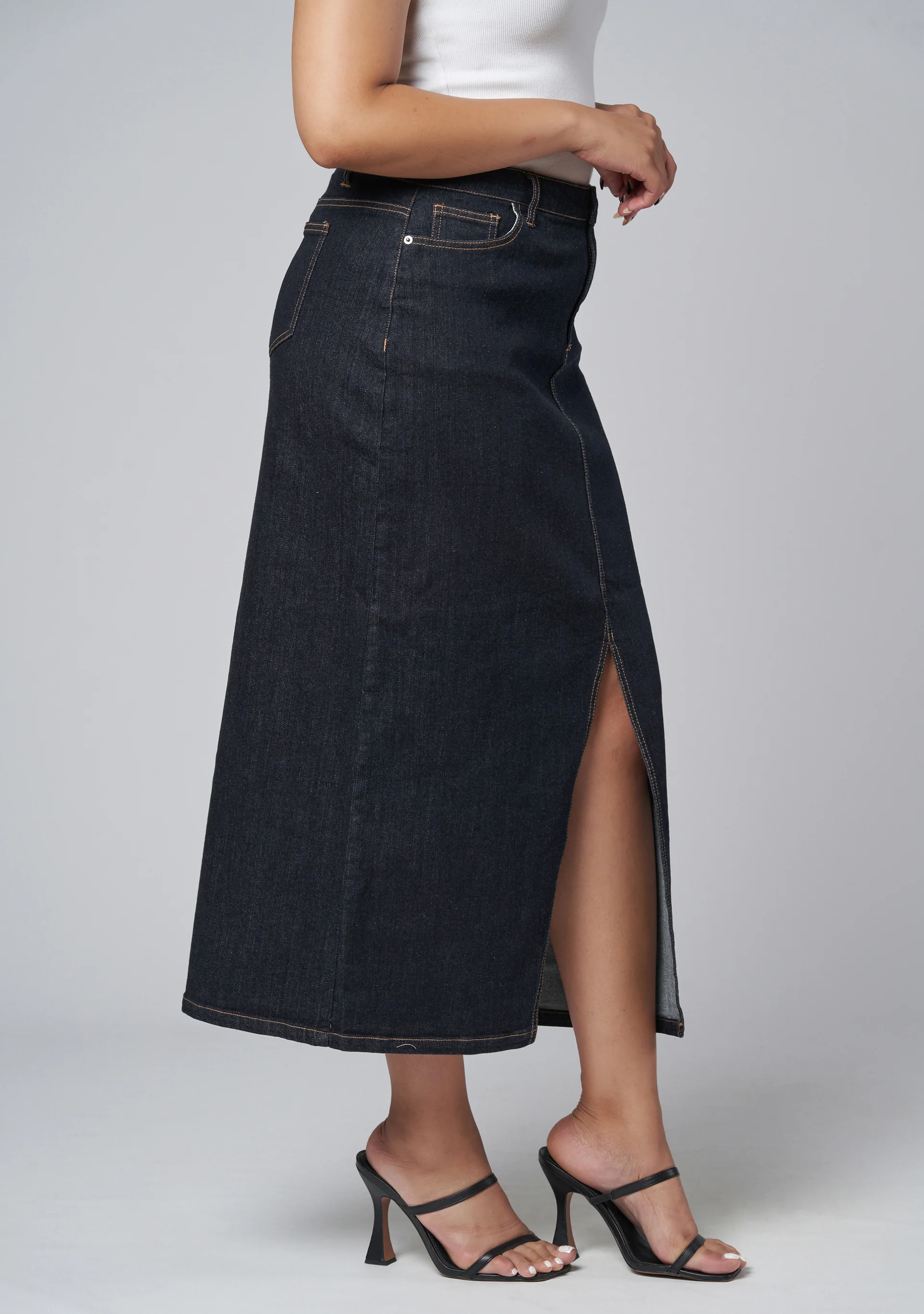 Hype Denim Maxi Skirt - Image 7