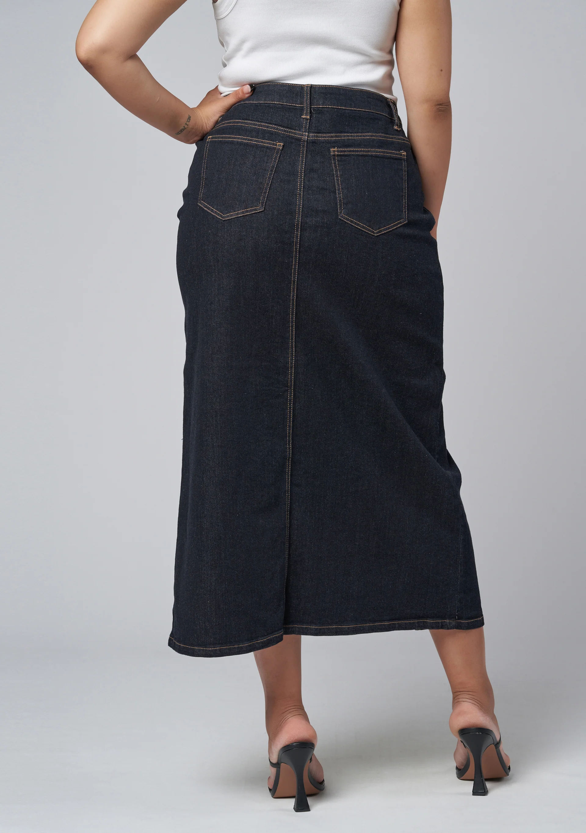 Hype Denim Maxi Skirt - Image 8