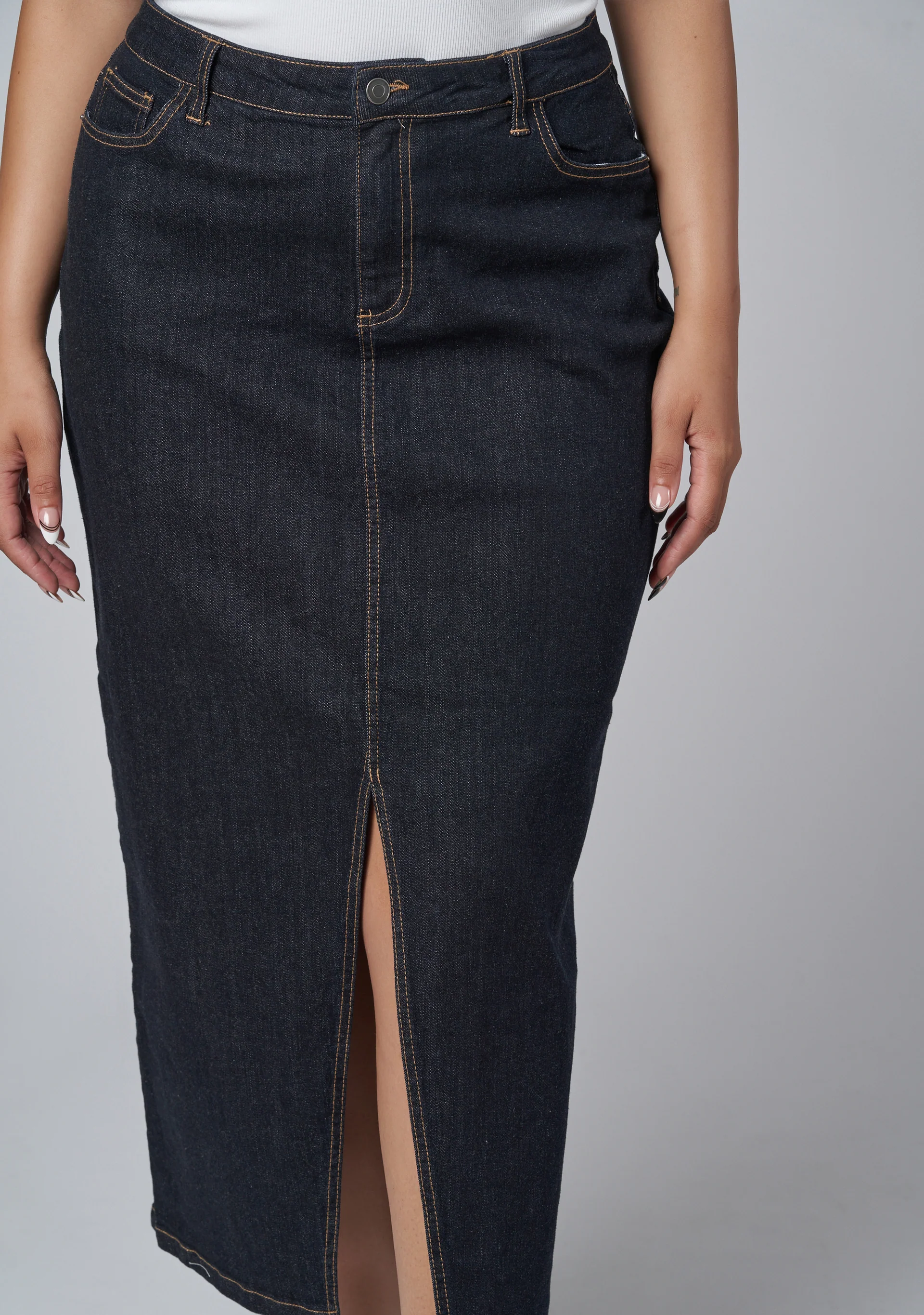 Hype Denim Maxi Skirt - Image 9