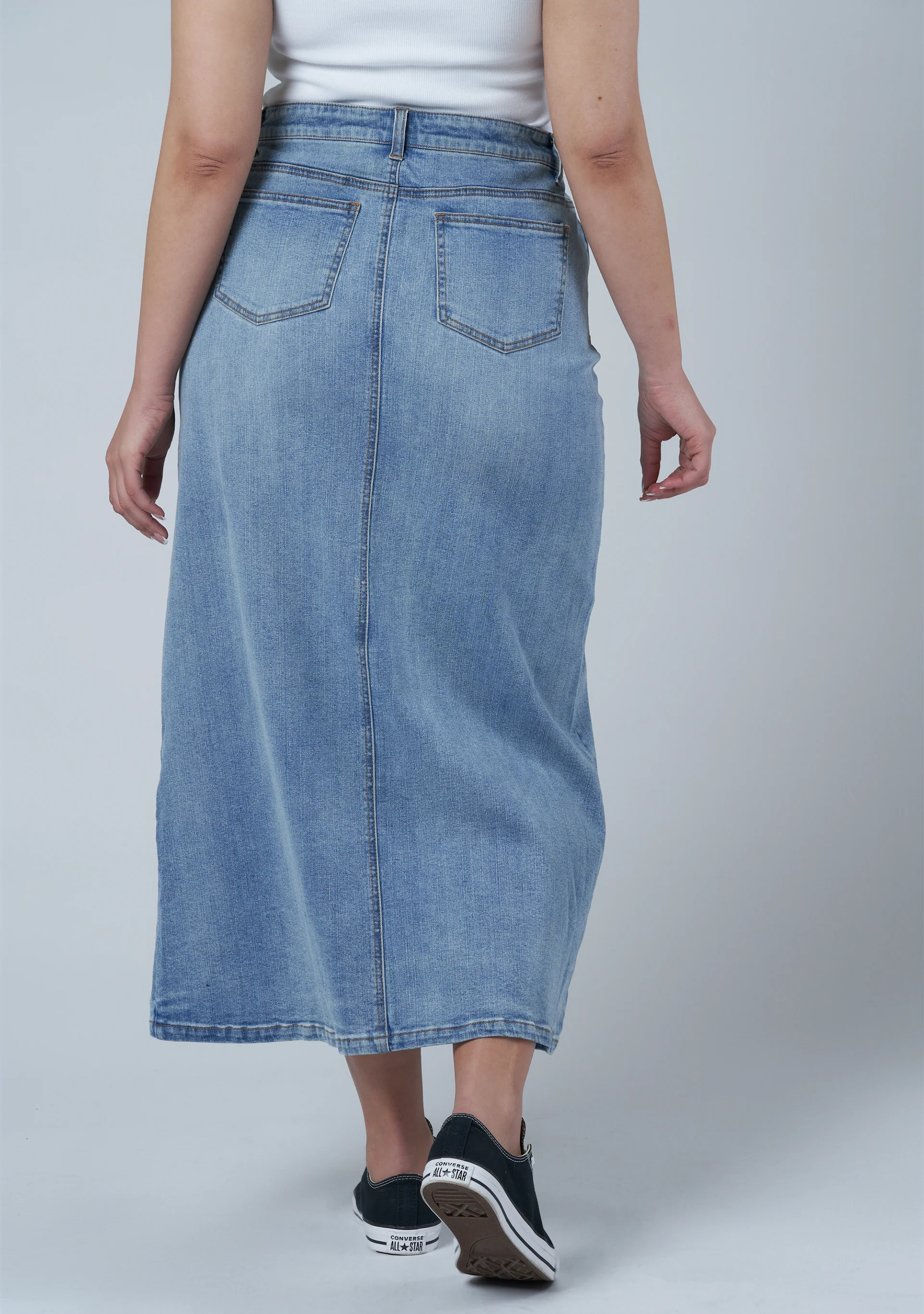 Hype Denim Maxi Skirt - Image 6