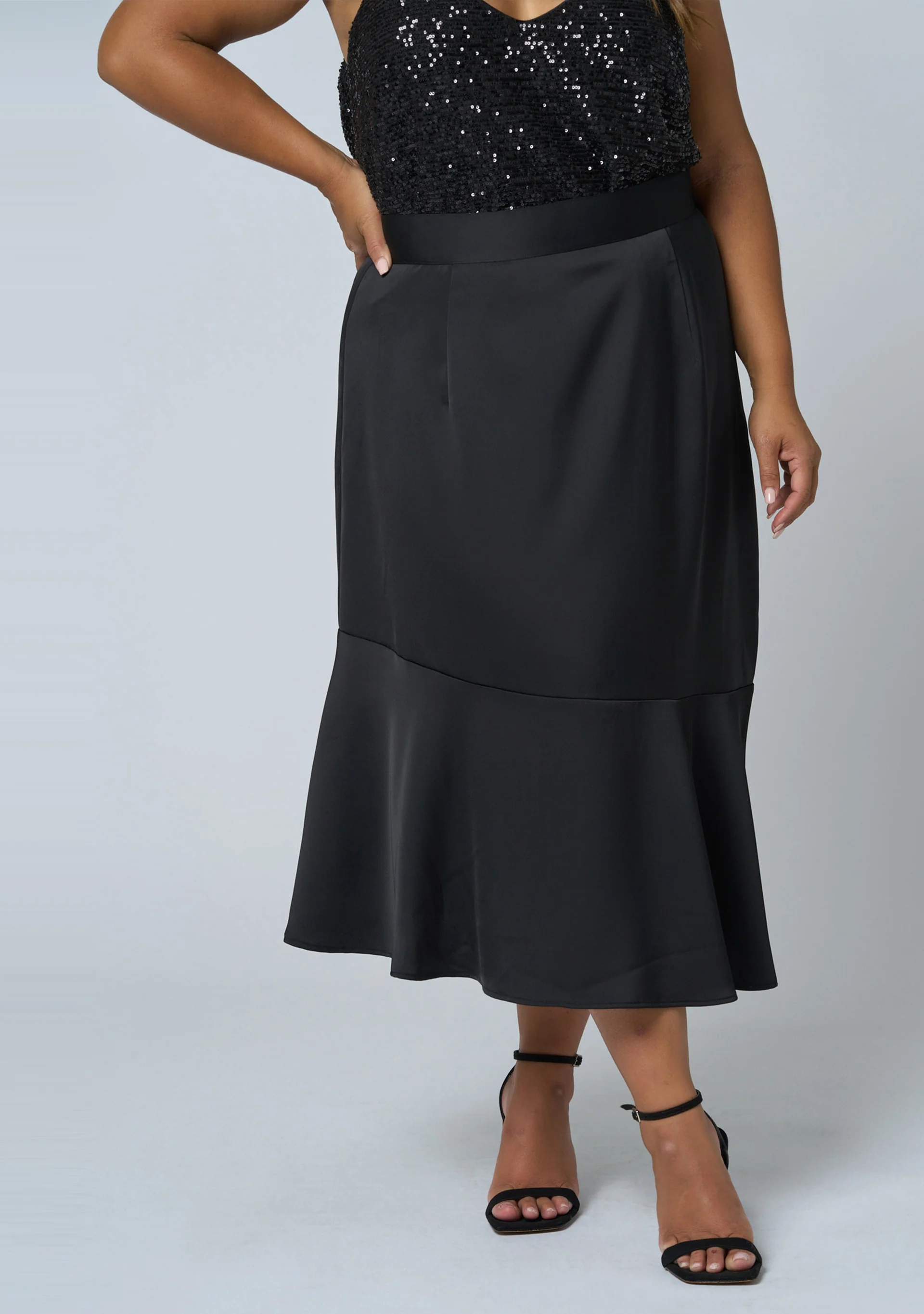 Hypnotize Satin Midi Skirt