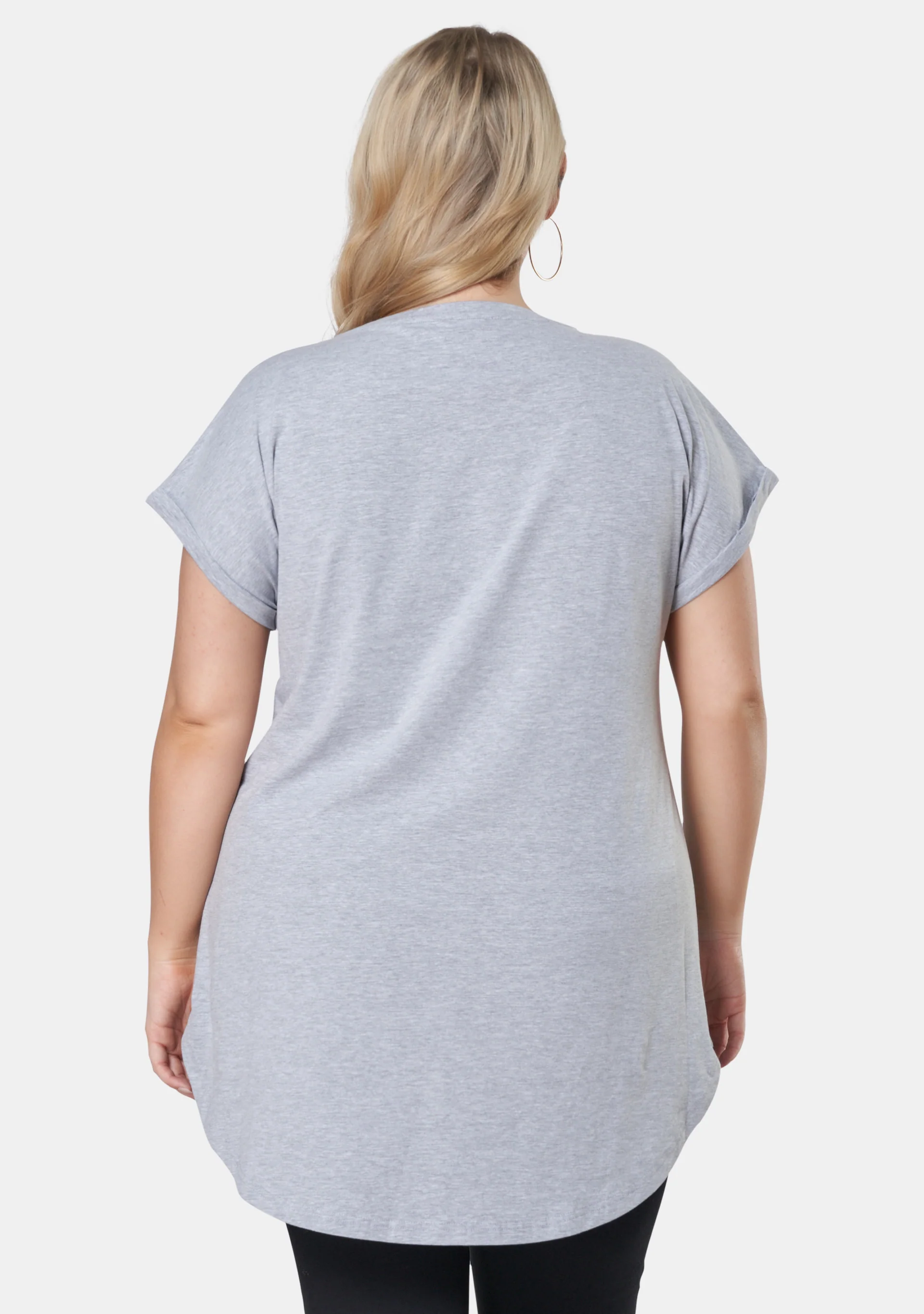 Jacinta Longline V Neck Tee - Image 6