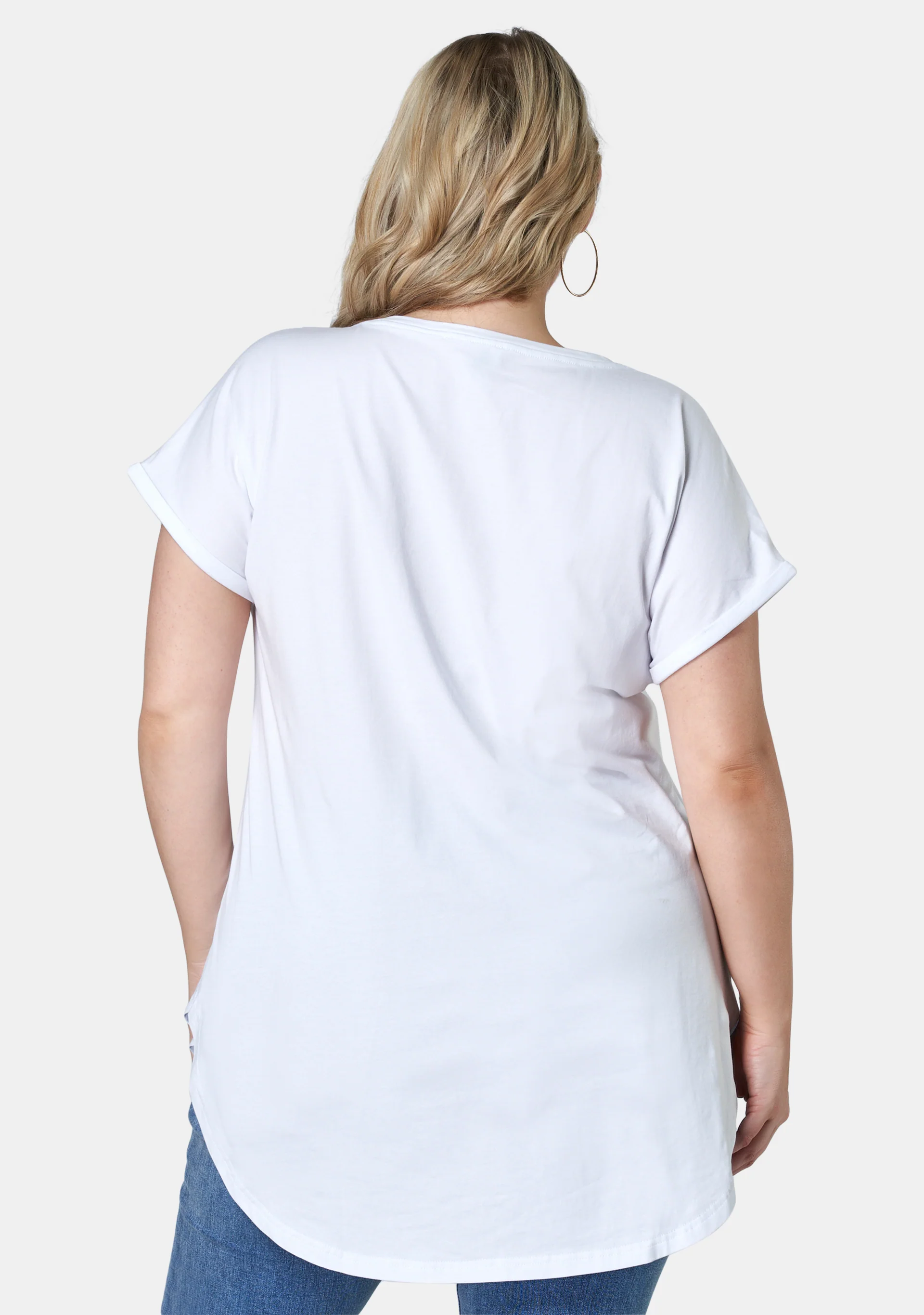 Jacinta Longline V Neck Tee - Image 6