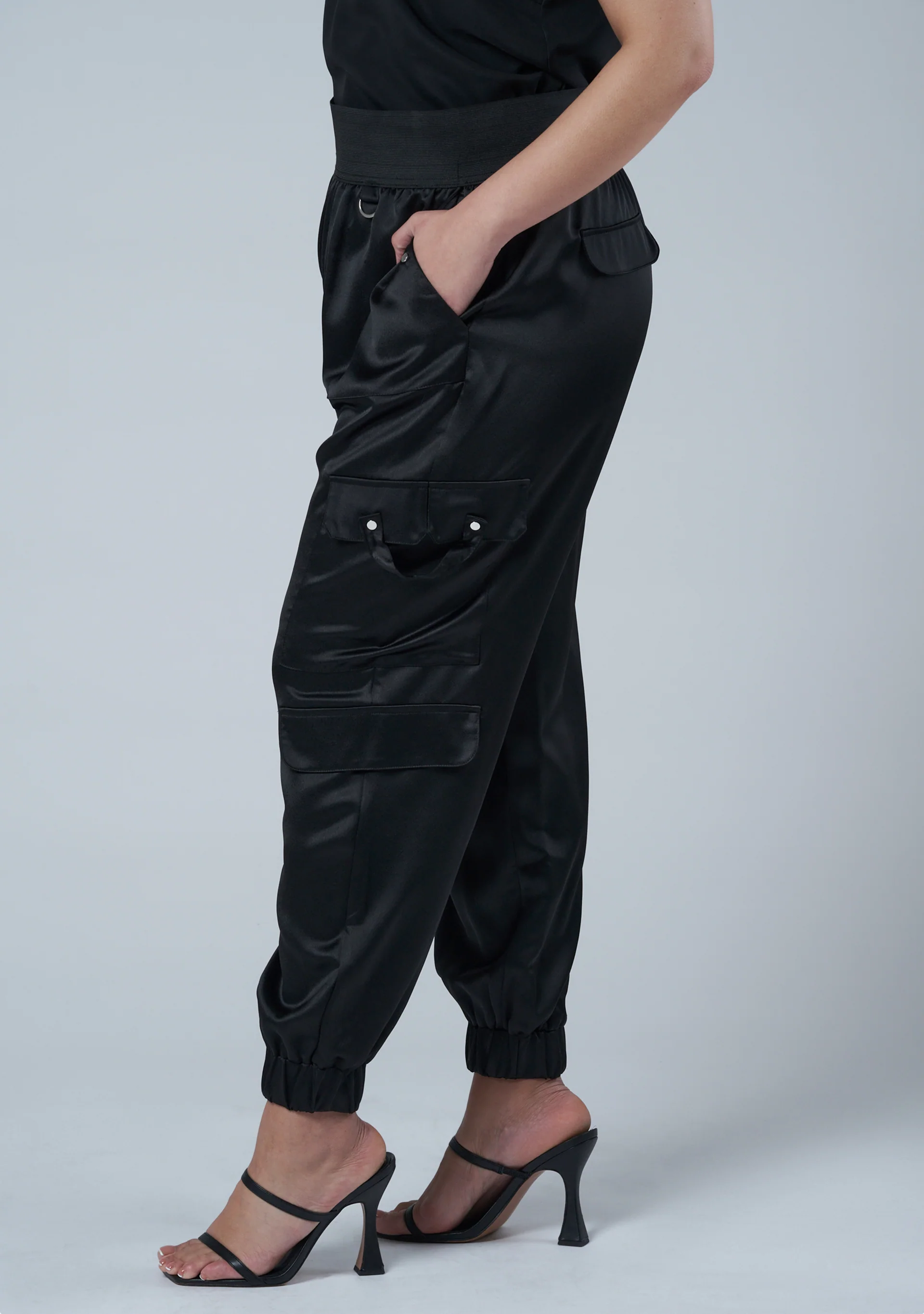 Jaded Satin Cargo Pants - Image 5