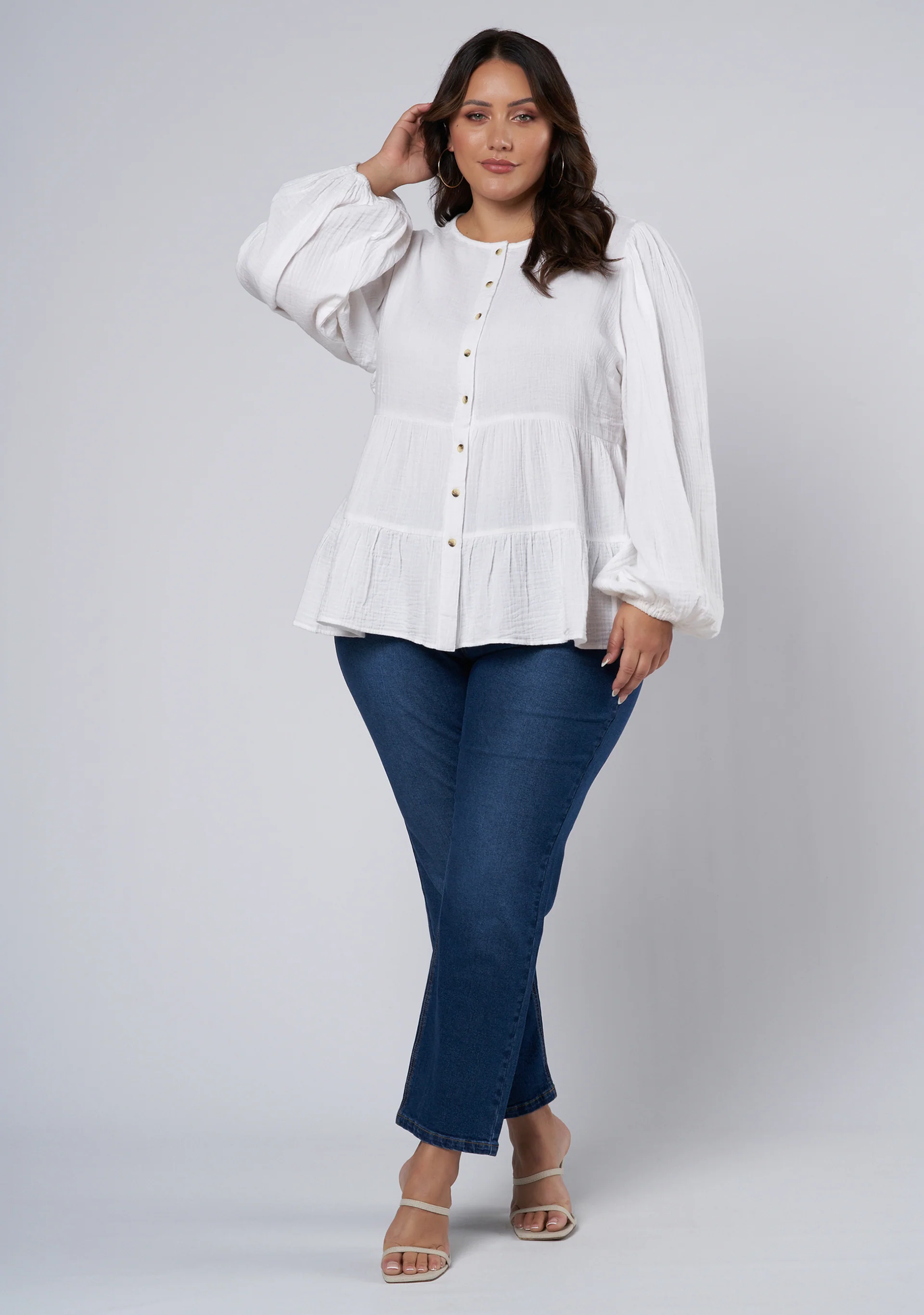 Lalita Tiered Cotton Top - Image 2