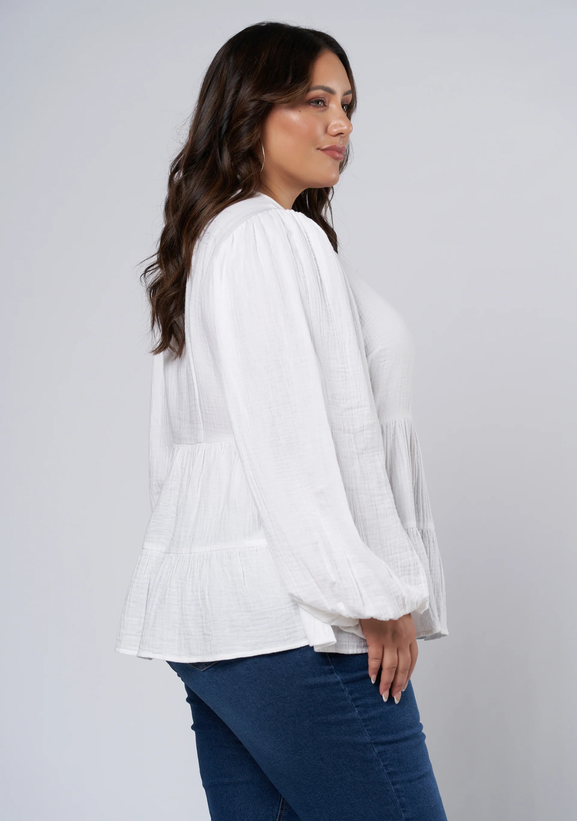 Lalita Tiered Cotton Top - Image 5