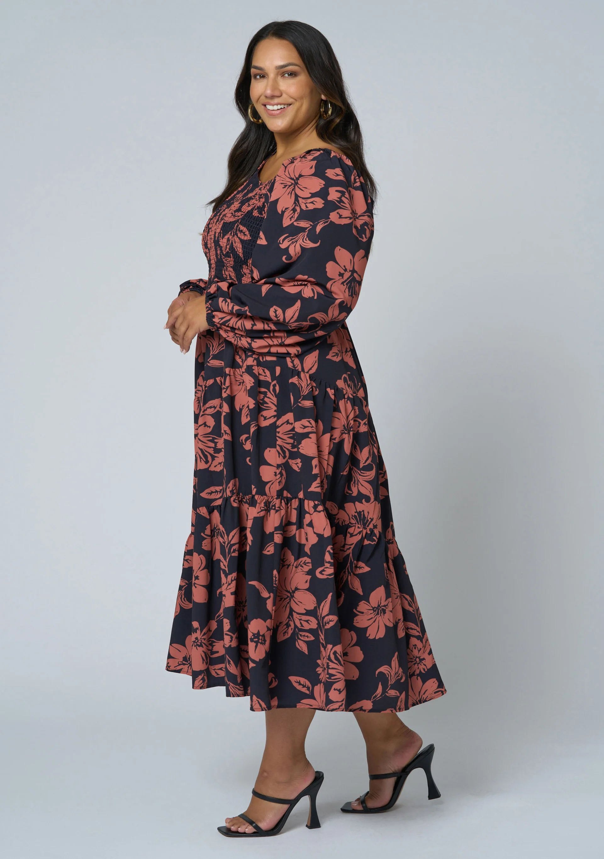 Lauren Asymmetric Midi Dress