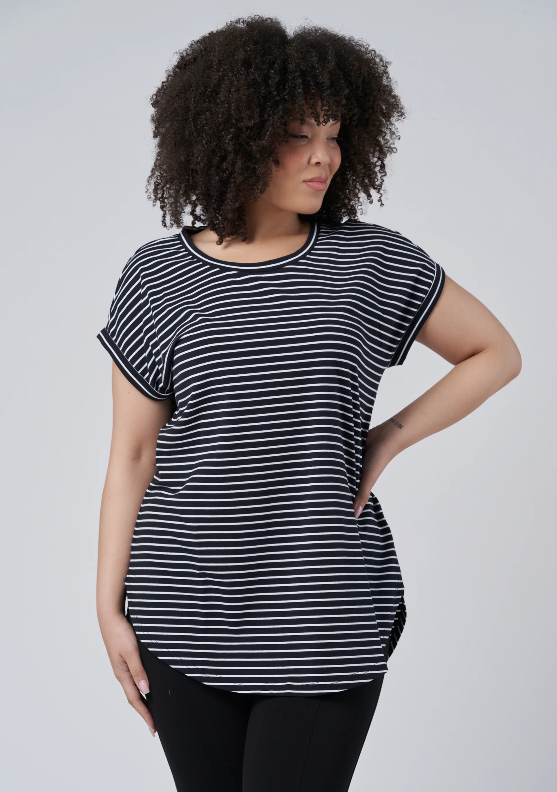 Lauren Longline Stripe Tee - Image 2