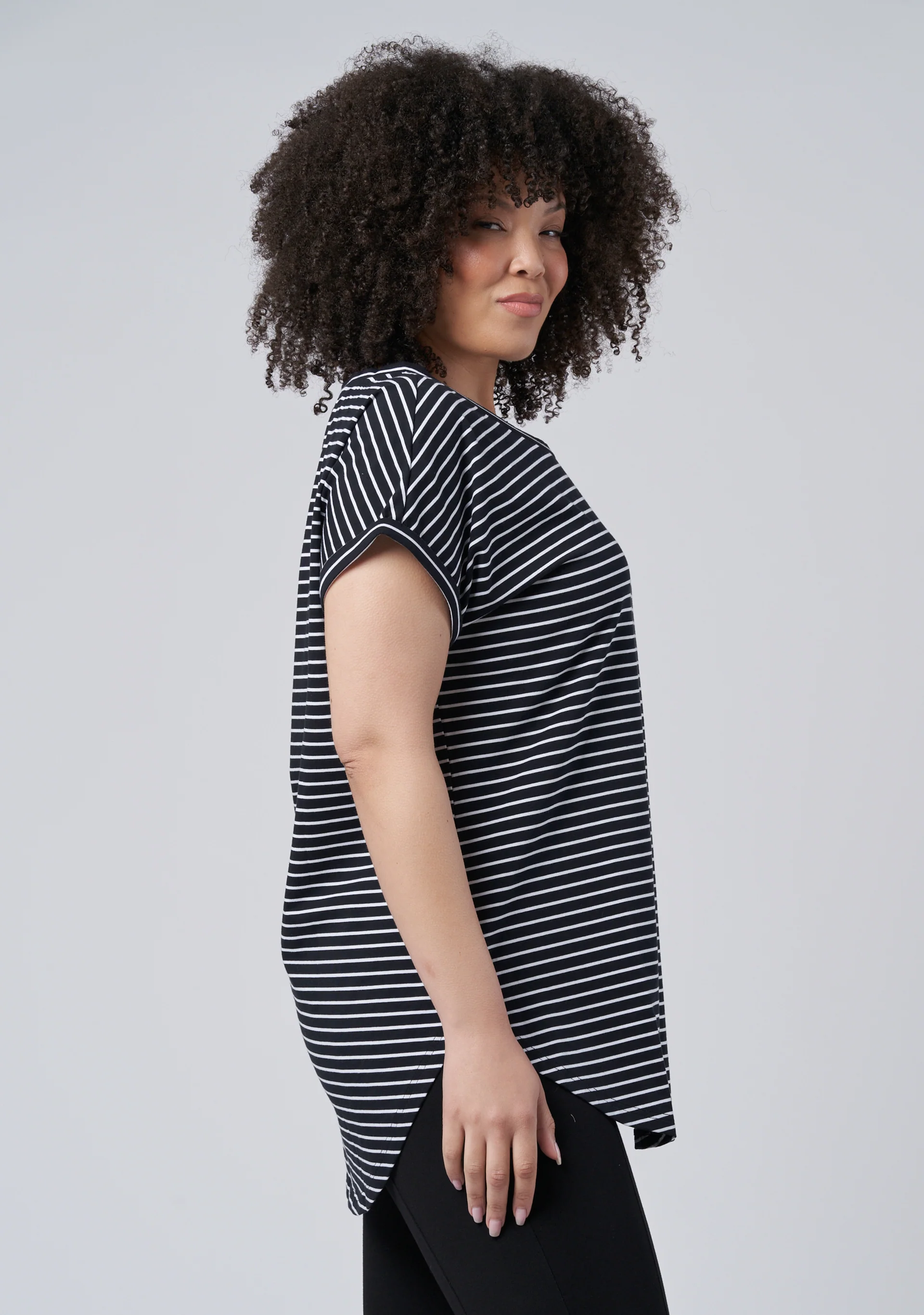 Lauren Longline Stripe Tee - Image 4