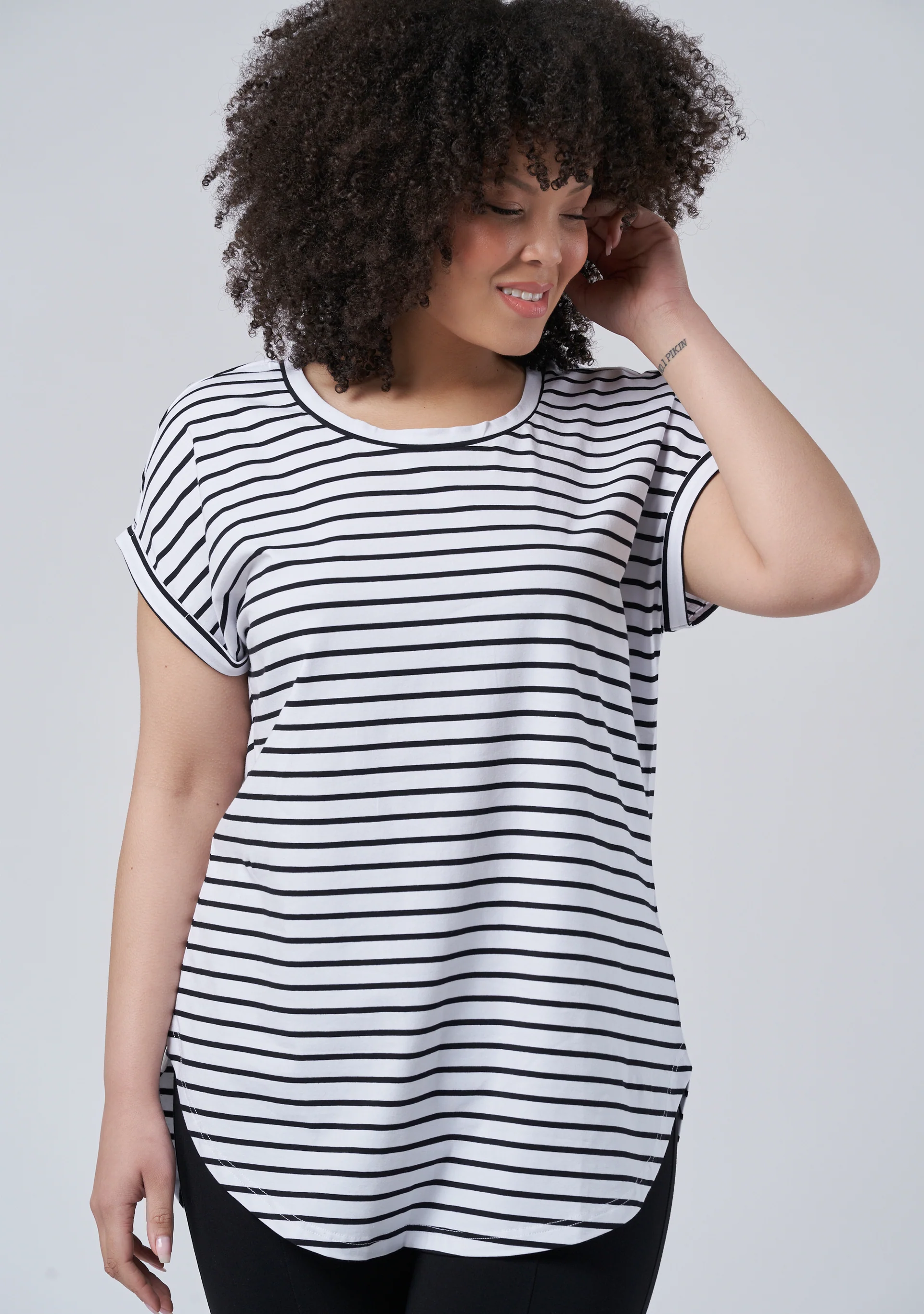 Lauren Longline Stripe Tee - Image 3