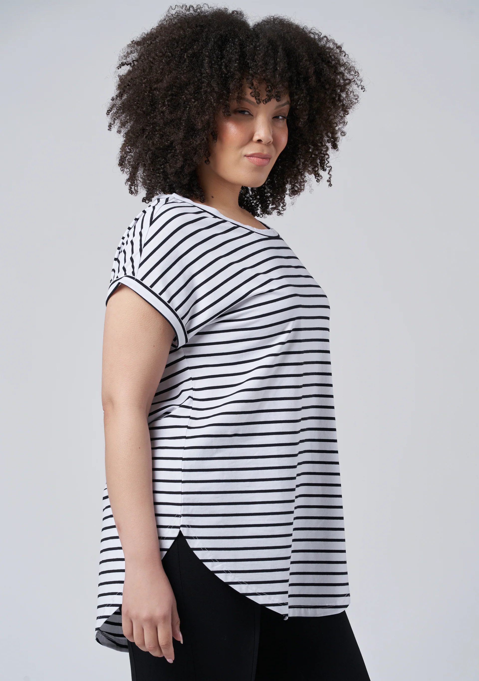 Lauren Longline Stripe Tee - Image 5