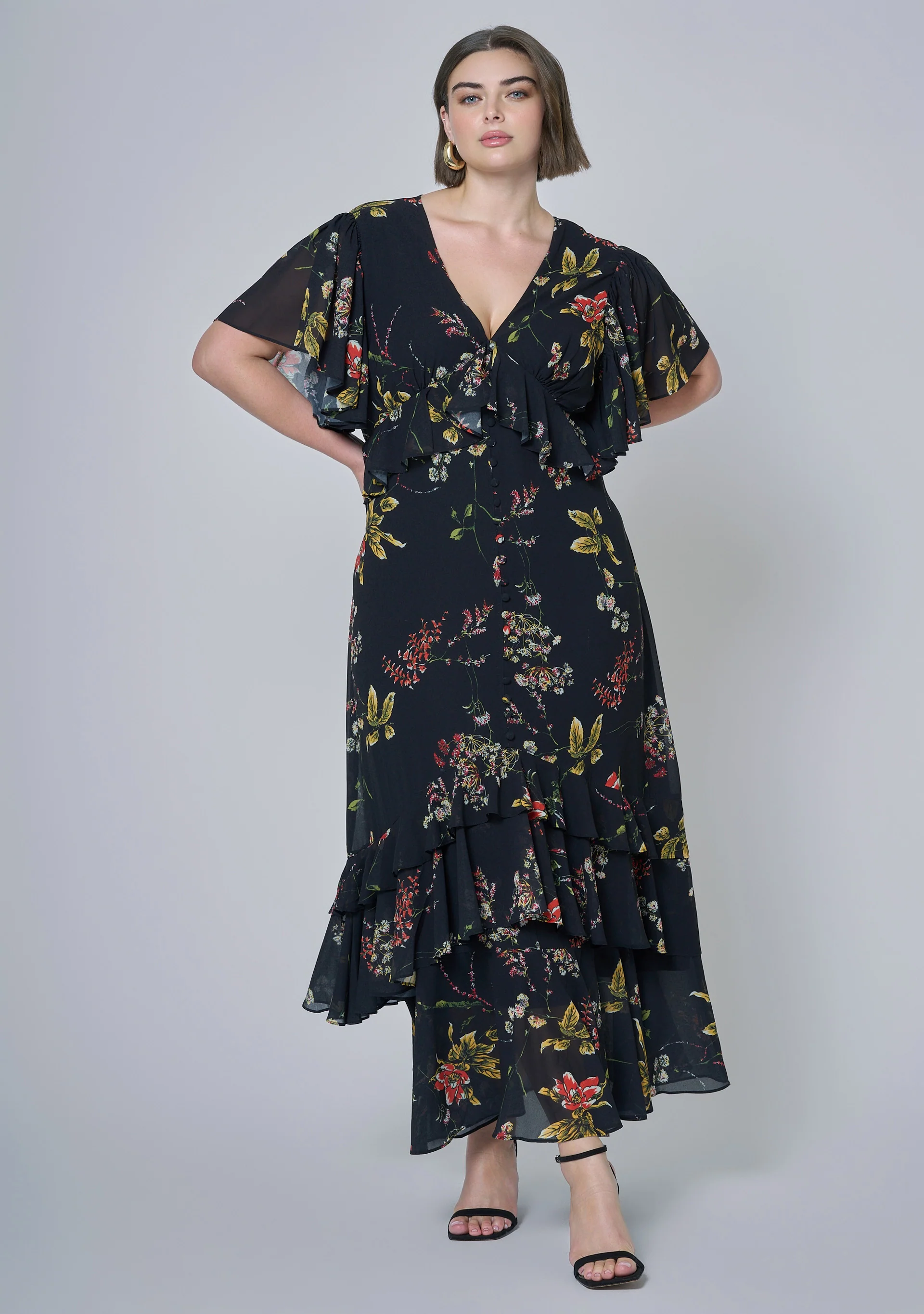 Lavinia Frill Maxi Dress - Image 3