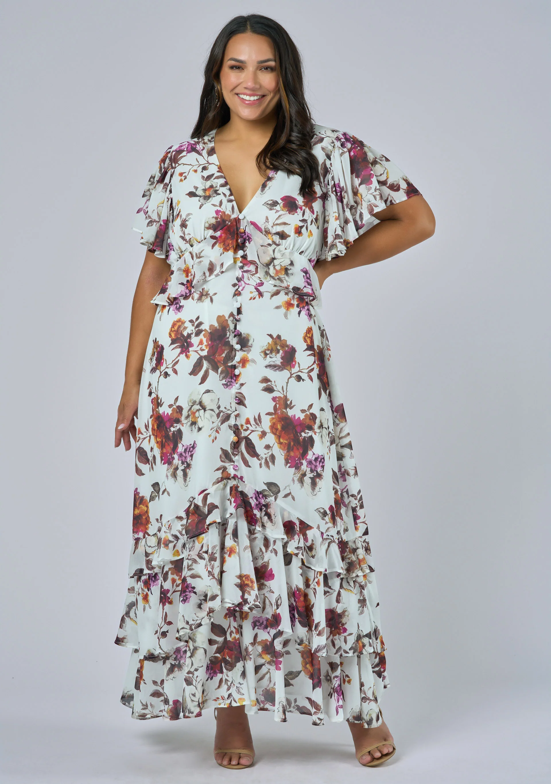Lavinia Frill Maxi Dress - Image 3