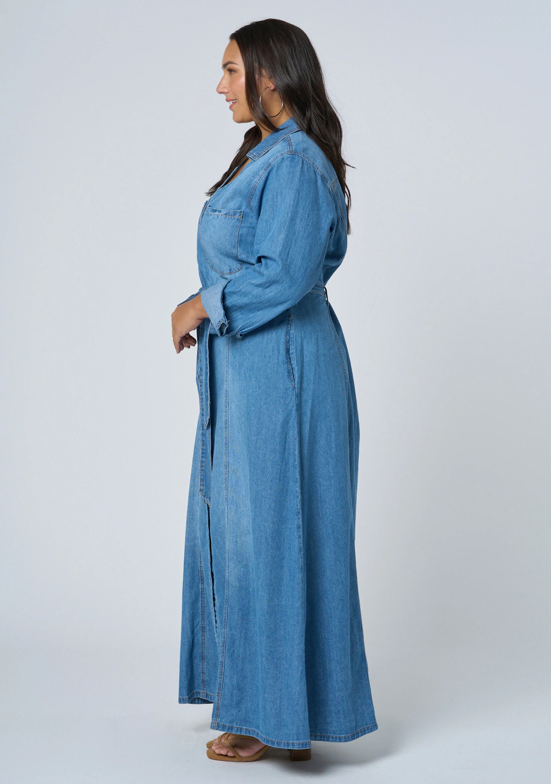 Leah Chambray Maxi Dress - Image 4