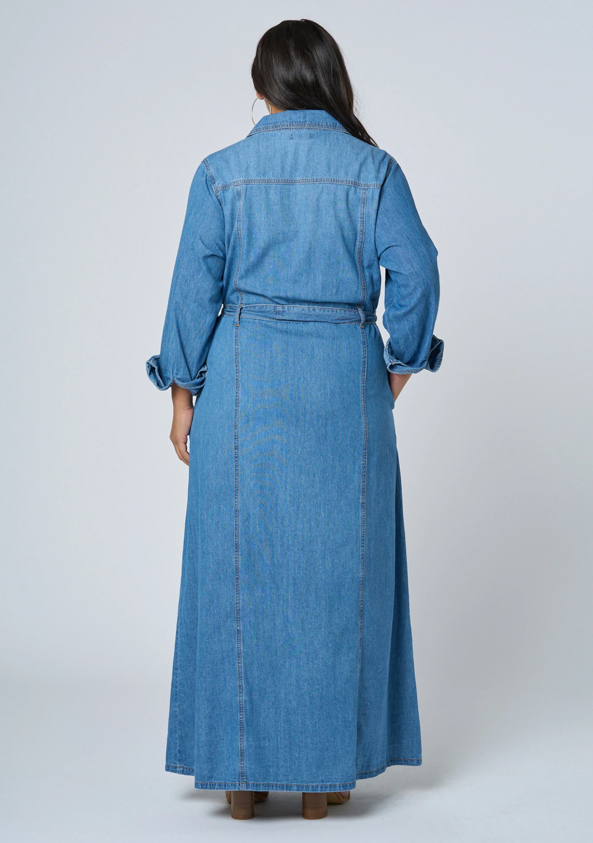 Leah Chambray Maxi Dress - Image 5